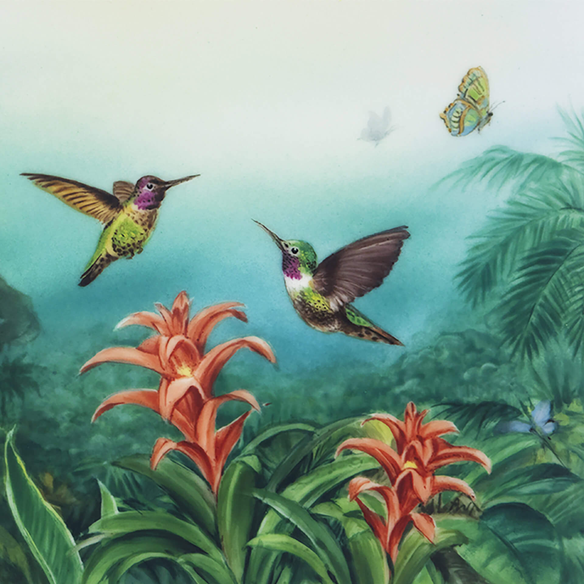 Meissen Amazonas Collection Henkelbecher Kolibris