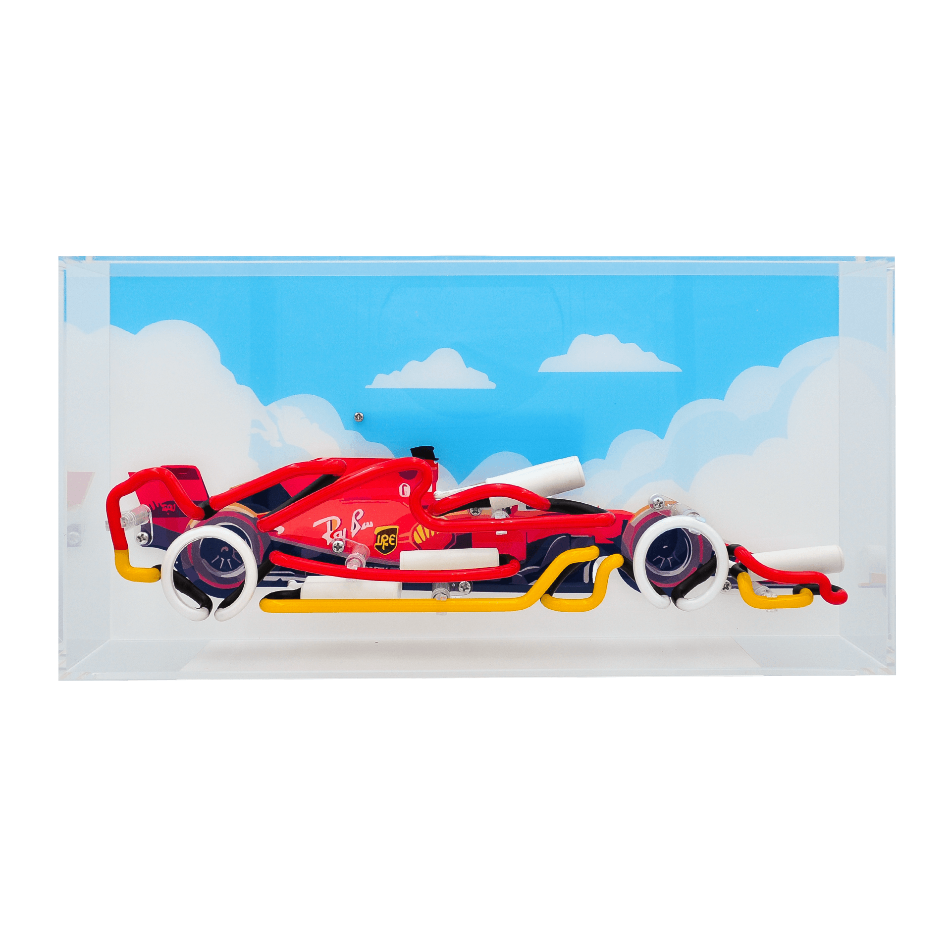 Neonschild Formel1 Rennwagen