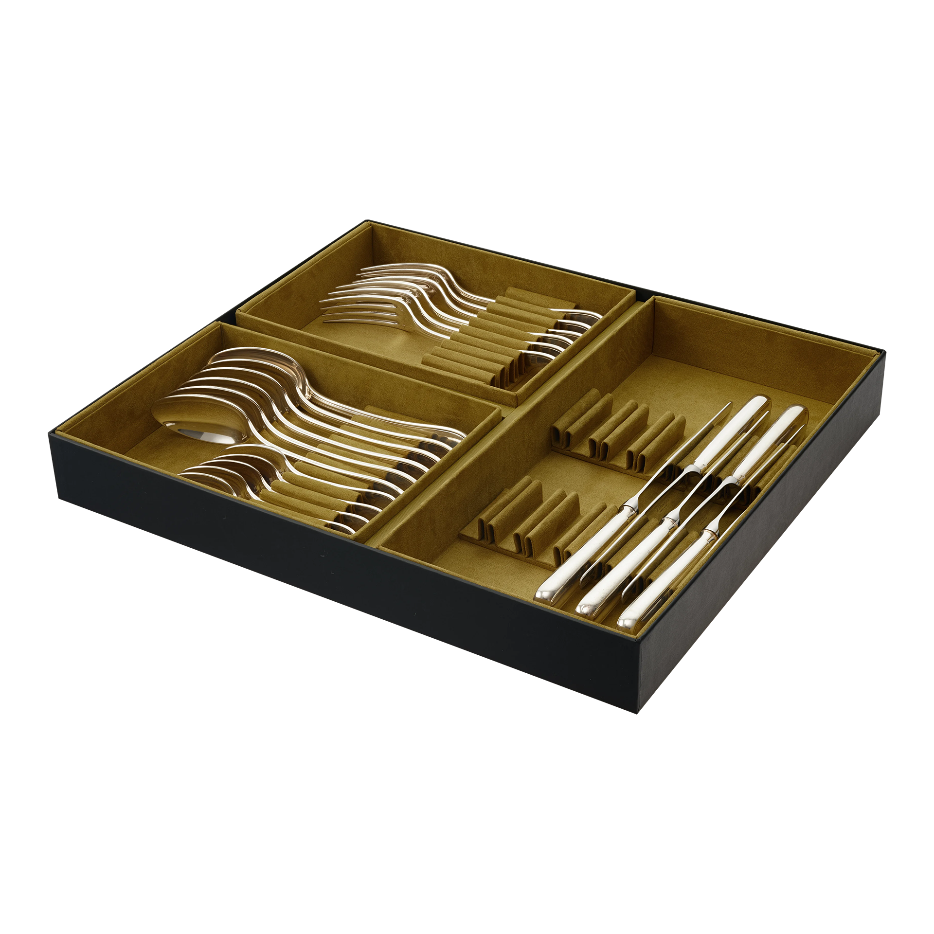 Cutlery Set 24-piece stainless steel, Besteckset, Messergabeln, Servierbesteck, Kombizubehör, Ablageorganisator