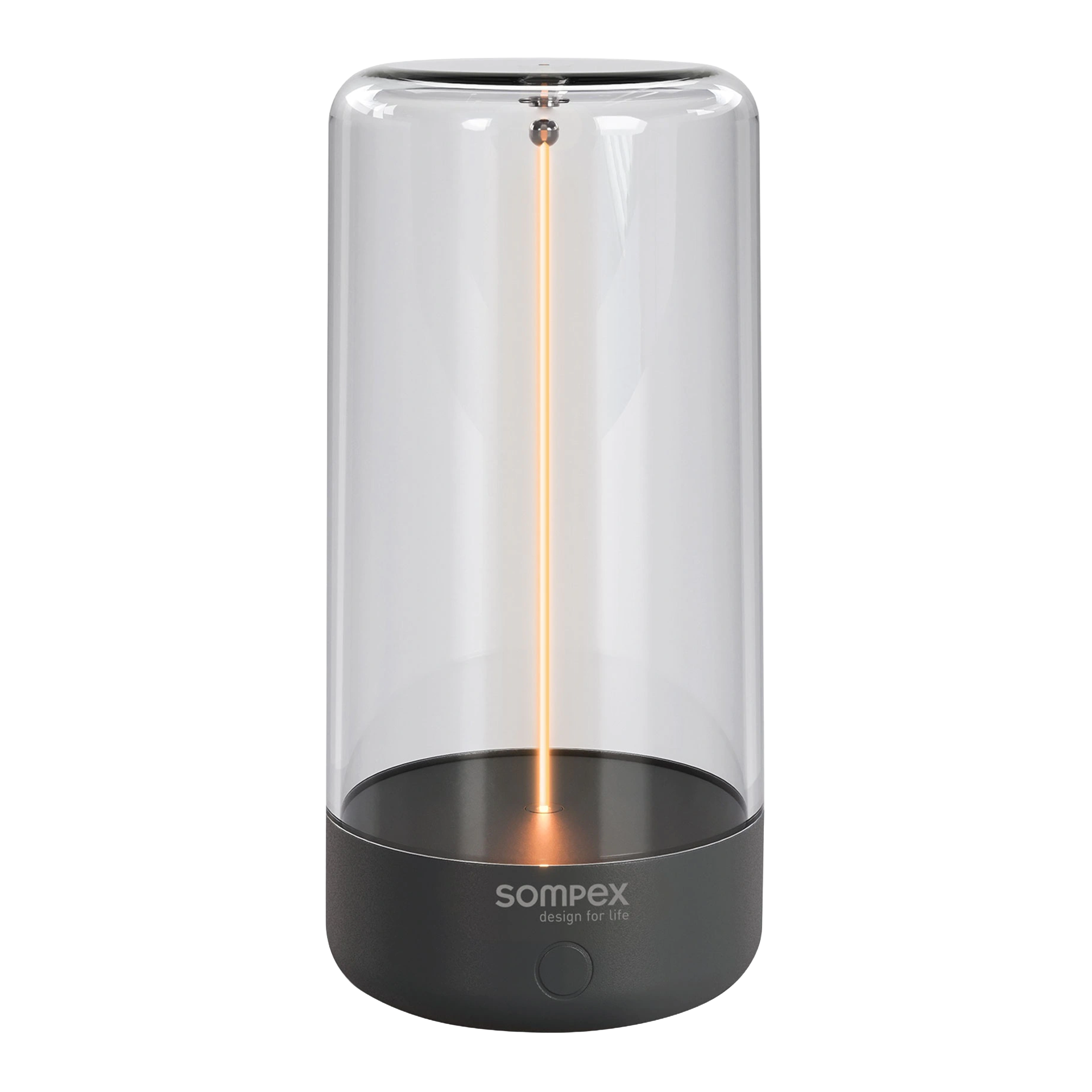Rechargeable LED table lamp dimmable anthracite, Tischlampe, Glasleuchte, LED-Lampe, Standleuchte, Sompex-Design