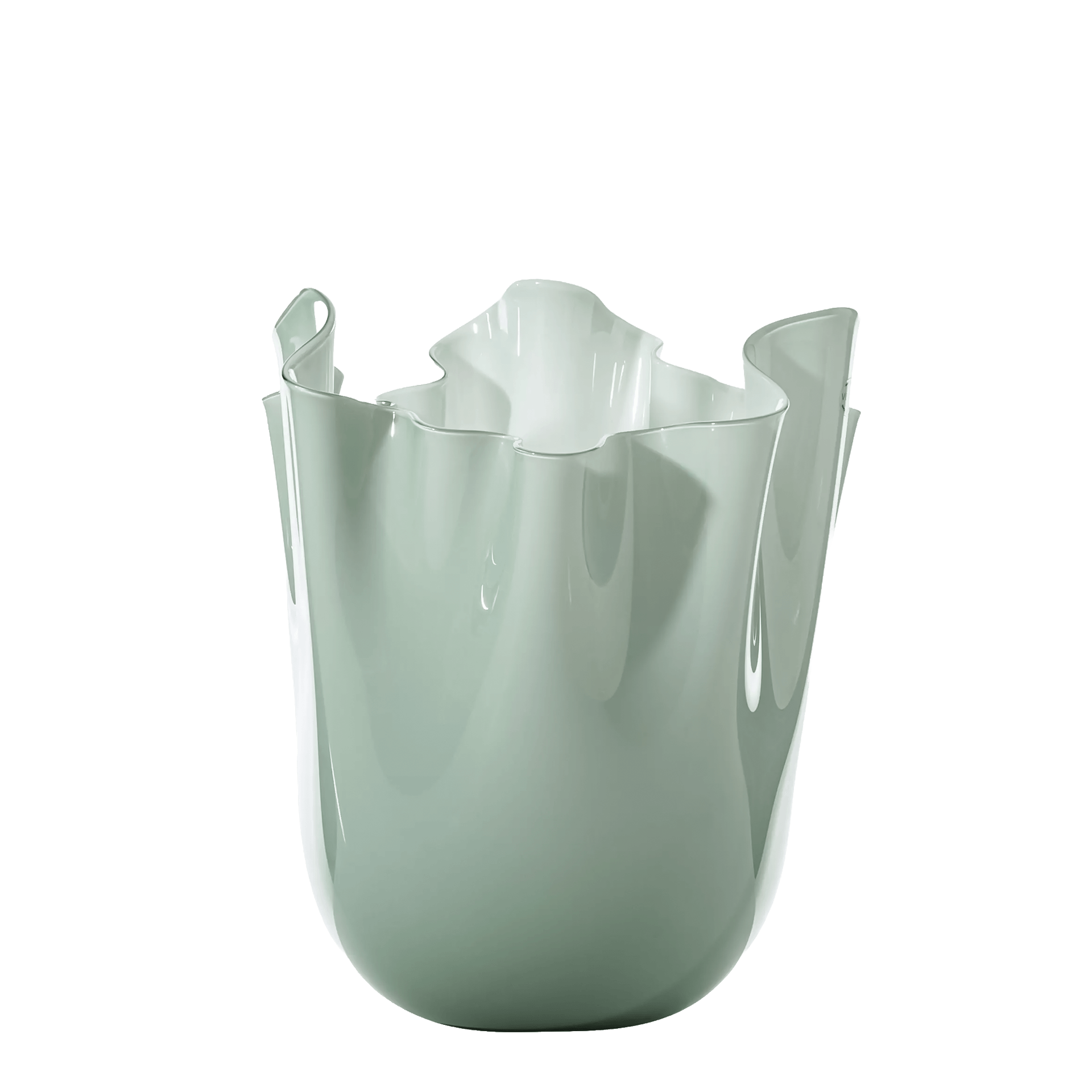 Venini Fazzoletto Vase Rio Grün 24 cm