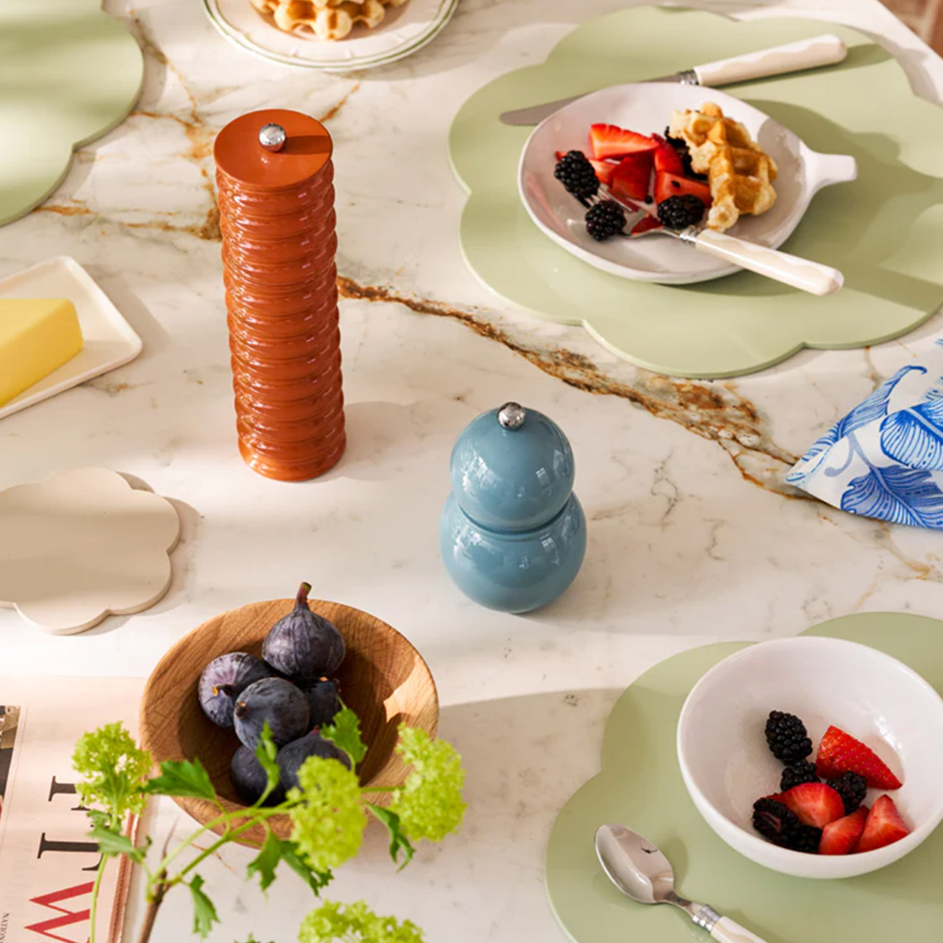 Salt- Pepper Mill chambray 12 cm, Küche, Tischdeko, Früchte, Beeren, Obstsalat