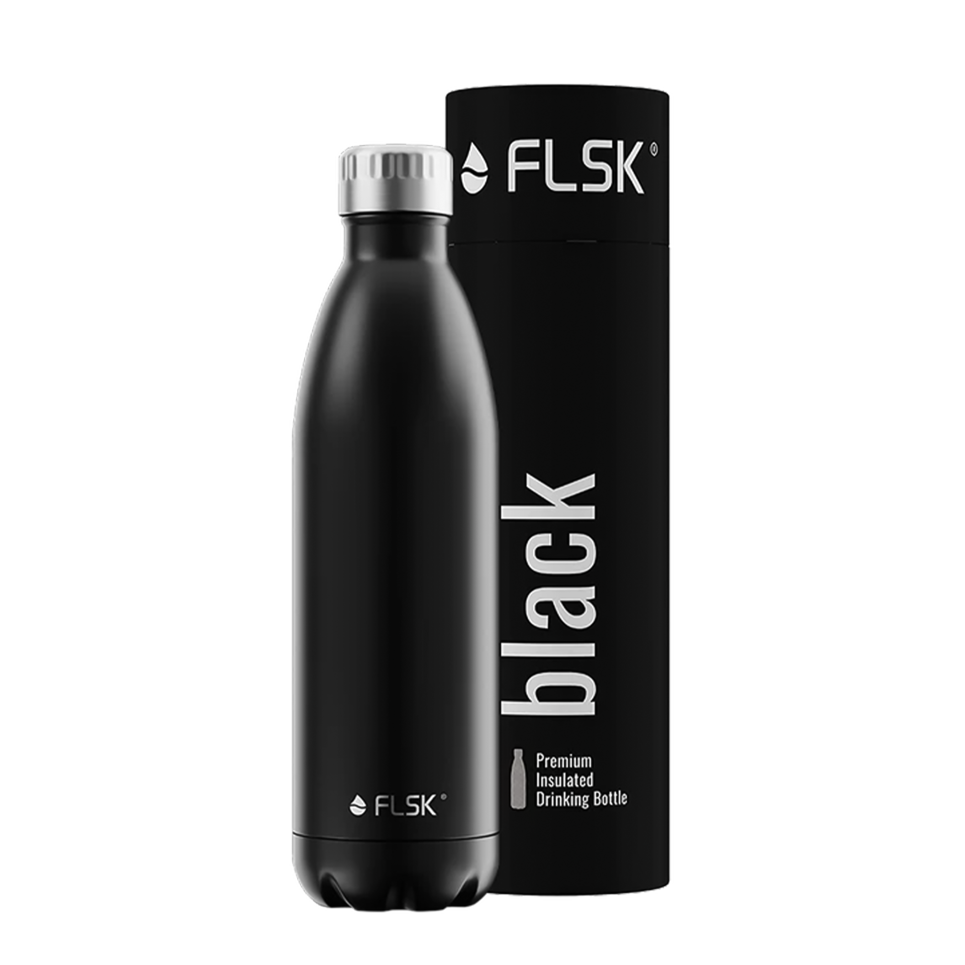 FLSK Trinkflasche Schwarz 0,75 l