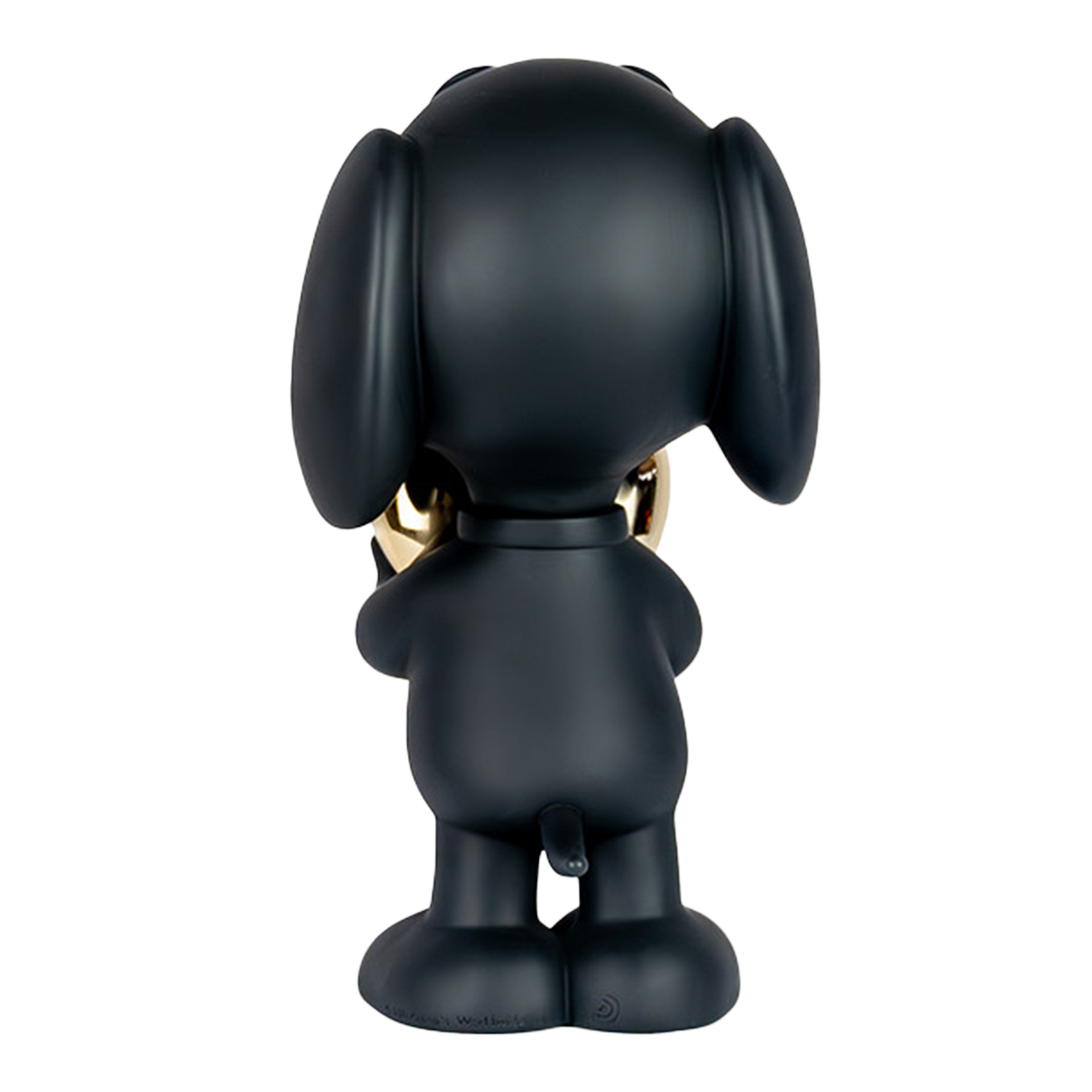 Snoopy Heart black and gold 27 cm, figurine, hund, schwarz, spielzeug, rueckansicht