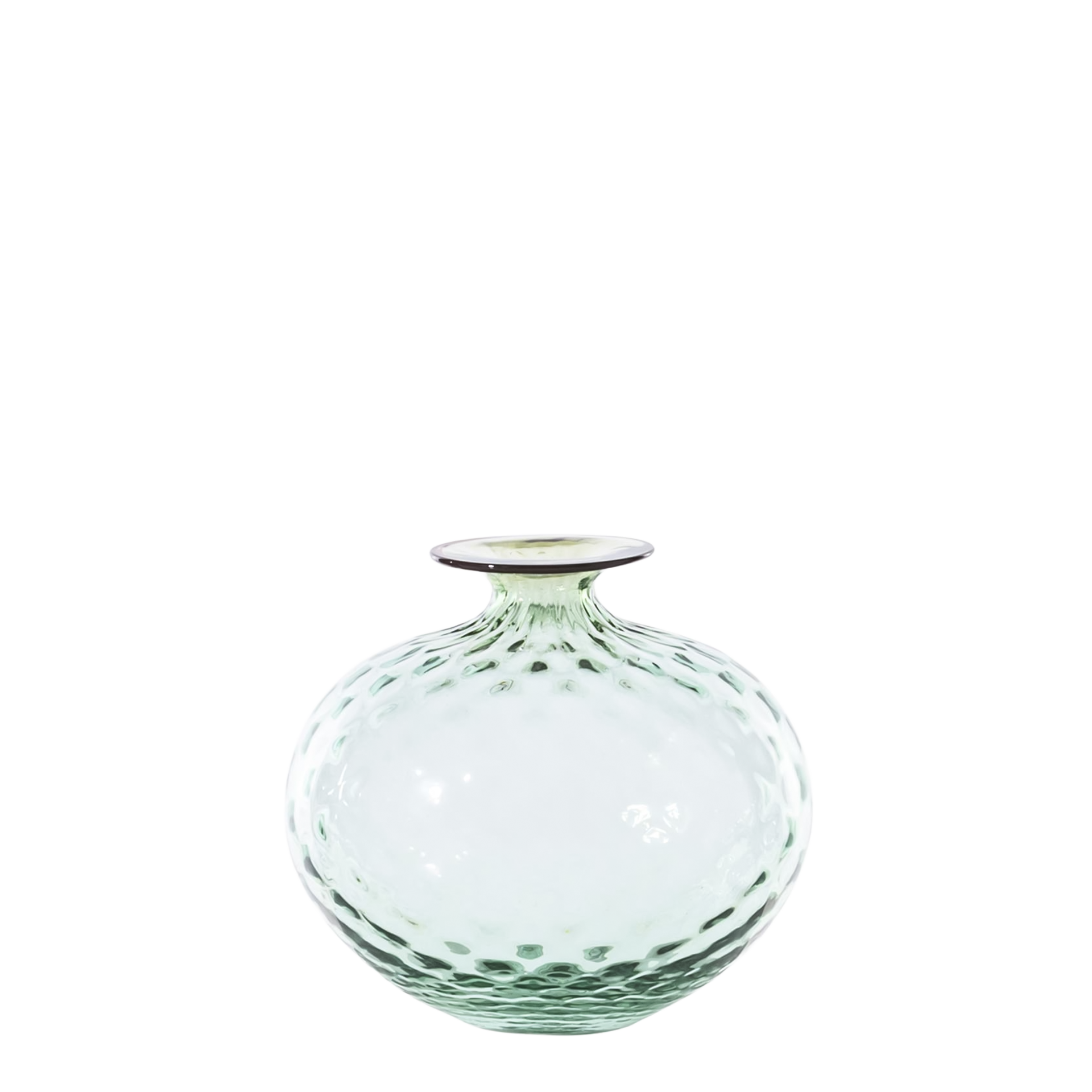 Vase Rio Grün 12.5 cm, Vase, Glasvase, Grüner Ton, Texturiertes Glas, Gelogte Vase