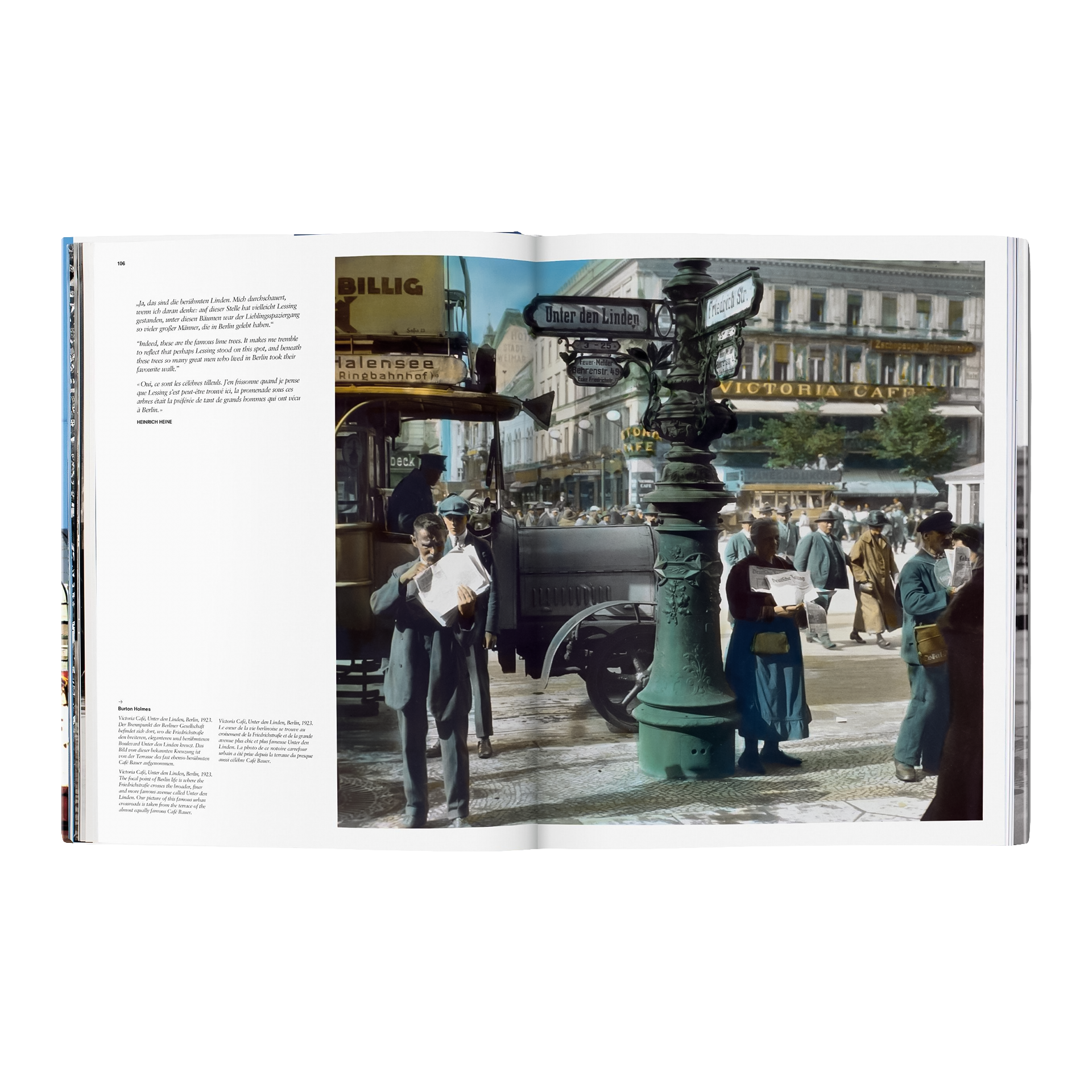 Coffee Table Book Berlin, Stellenkopf, Straßenlampen, Stadtleben, Menschen, 1960er-Umgebung