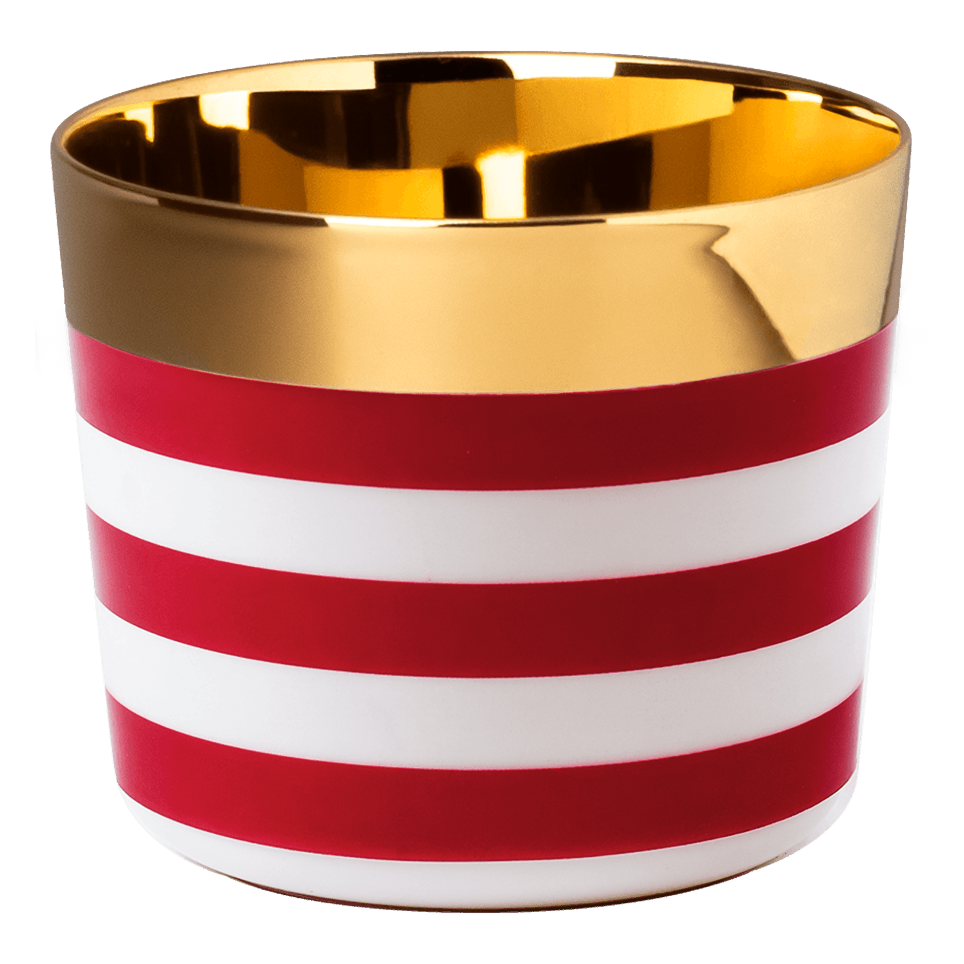 SIEGER by Fürstenberg SIP OF GOLD RED POP Champagnerbecher Horizontal Stripes