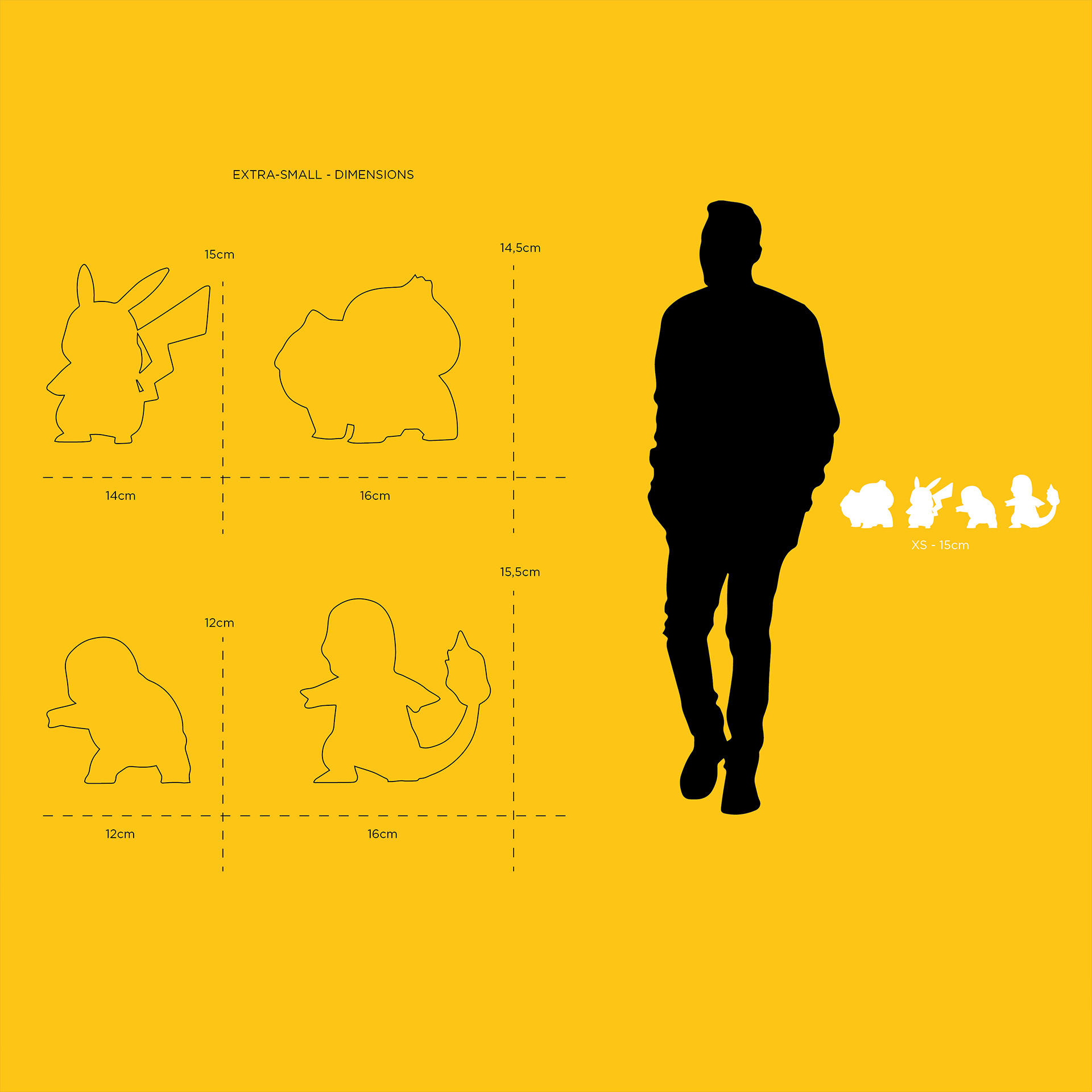 Pokémon Set, figuren, silhouetten, pokemon-ähnlich, messgitter, menschliche führung