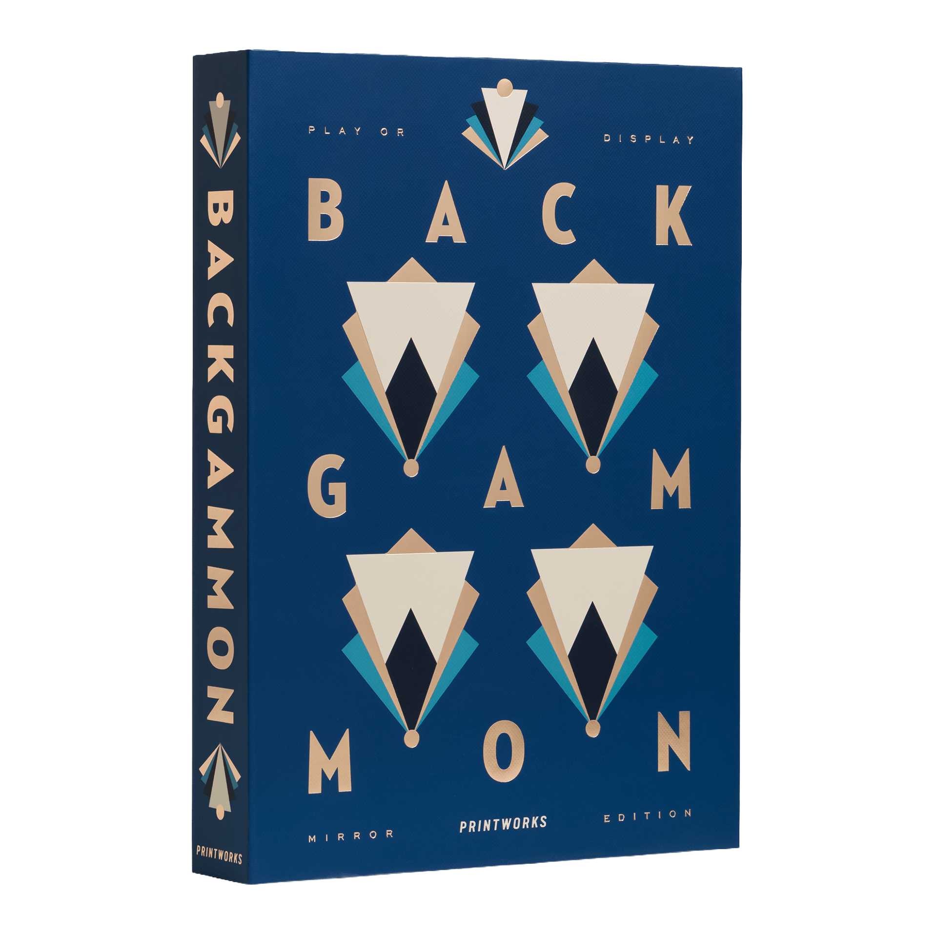 PRINTWORKS Classic Backgammon Mirror Dunkelblau
