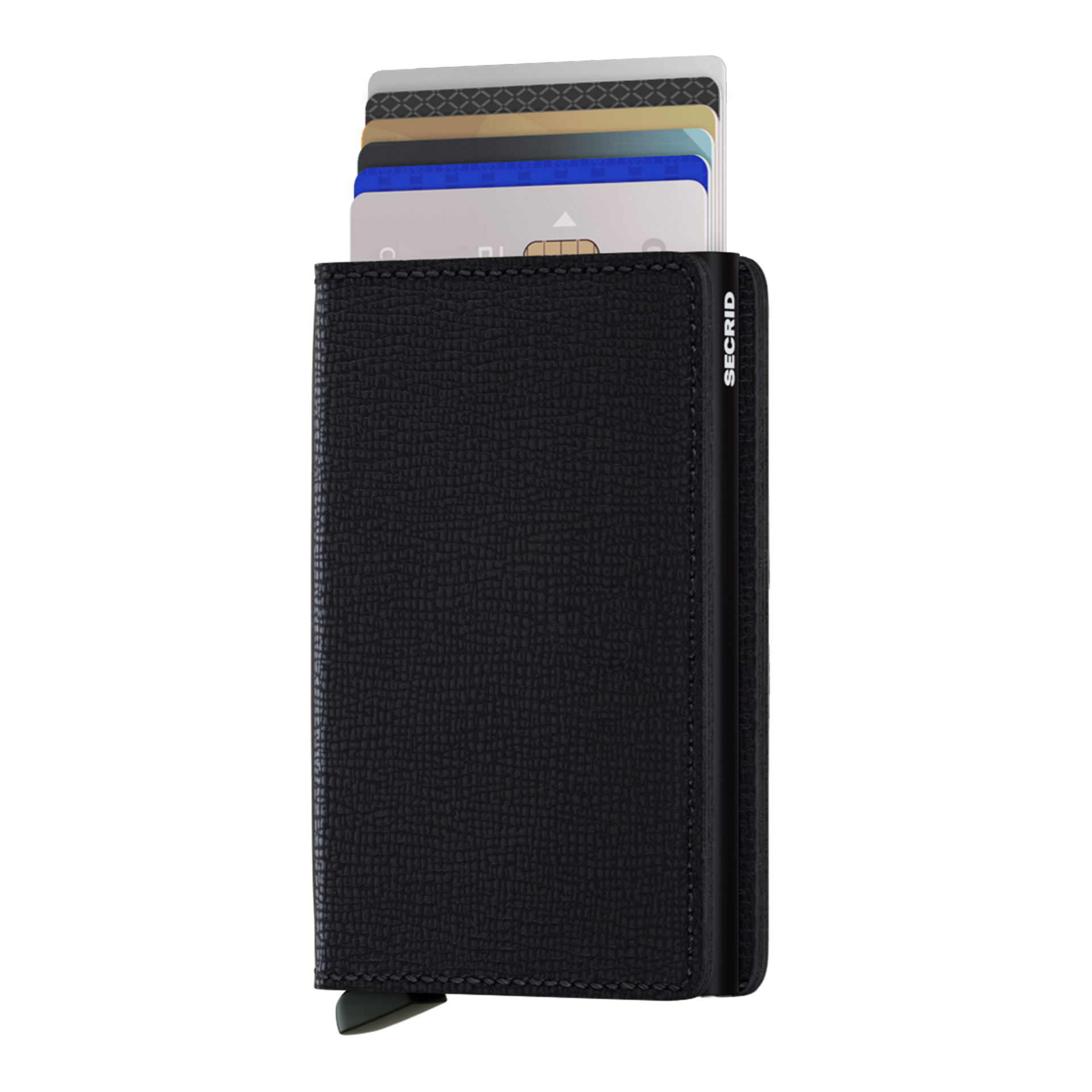 Slimwallet Black, wallet, Kartenhalter, schwarz, strukturierte, karten