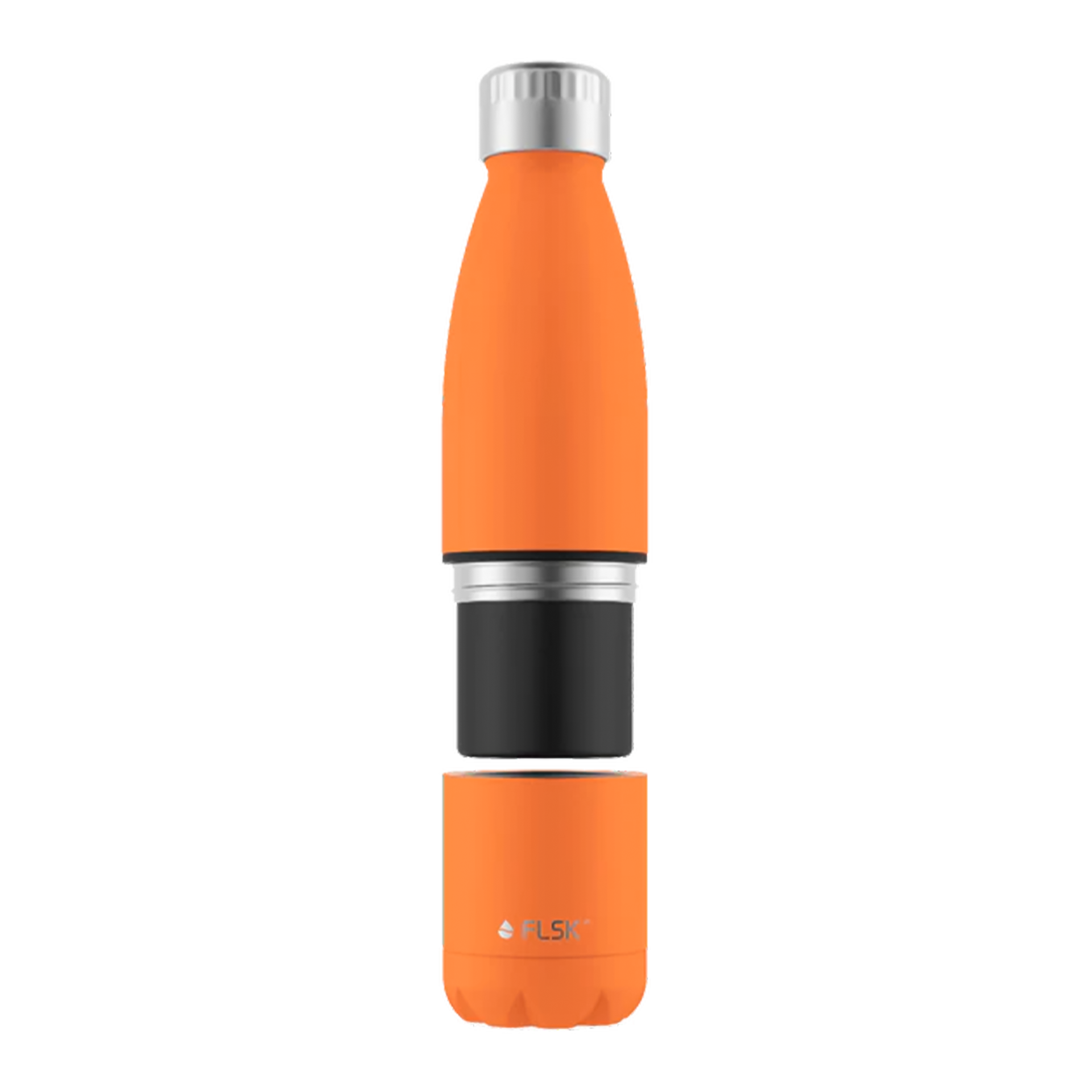FLSK Trinkflache mit Becher Orange 0.70 l