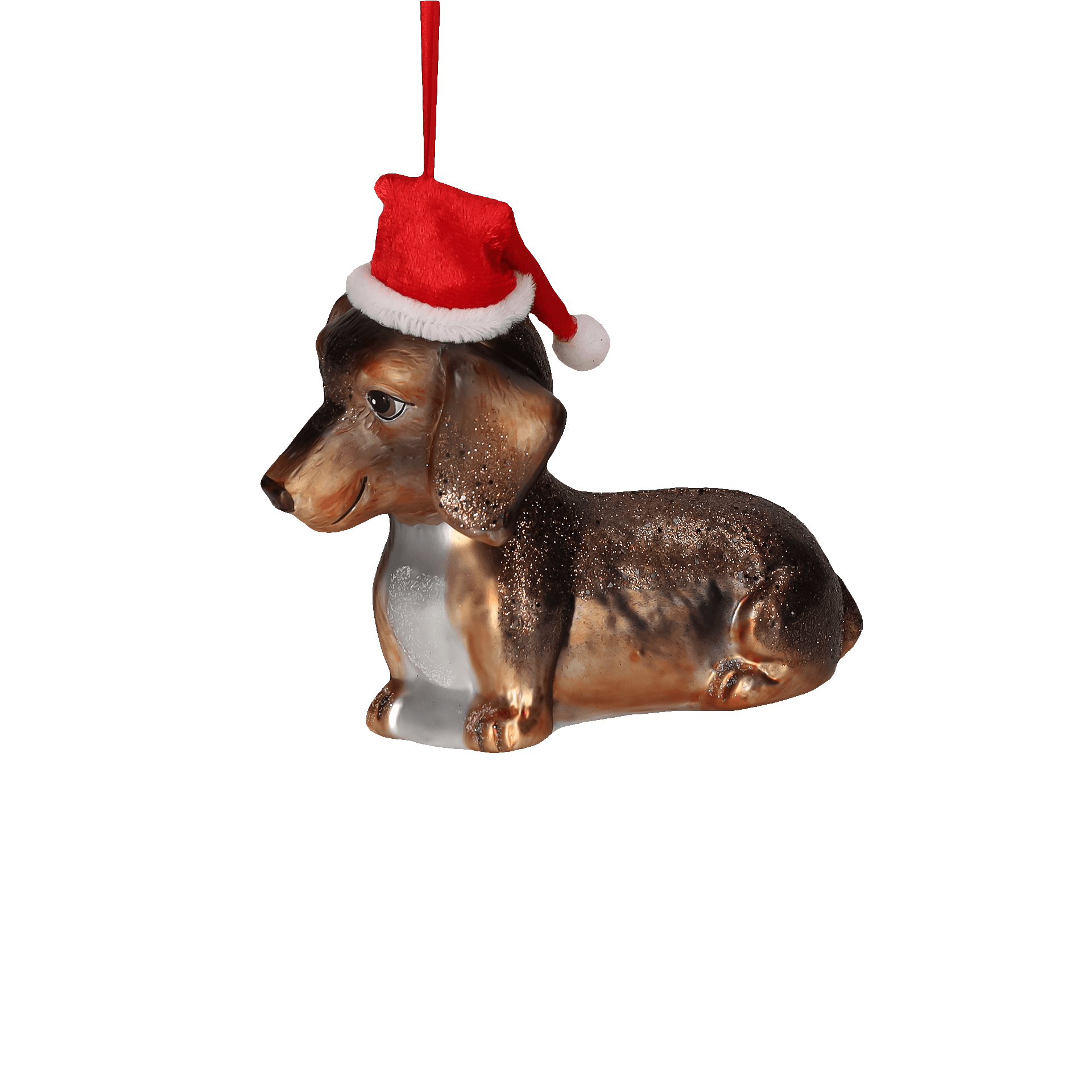 Gift Company Hänger Dackel mit Weihnachtsmütze