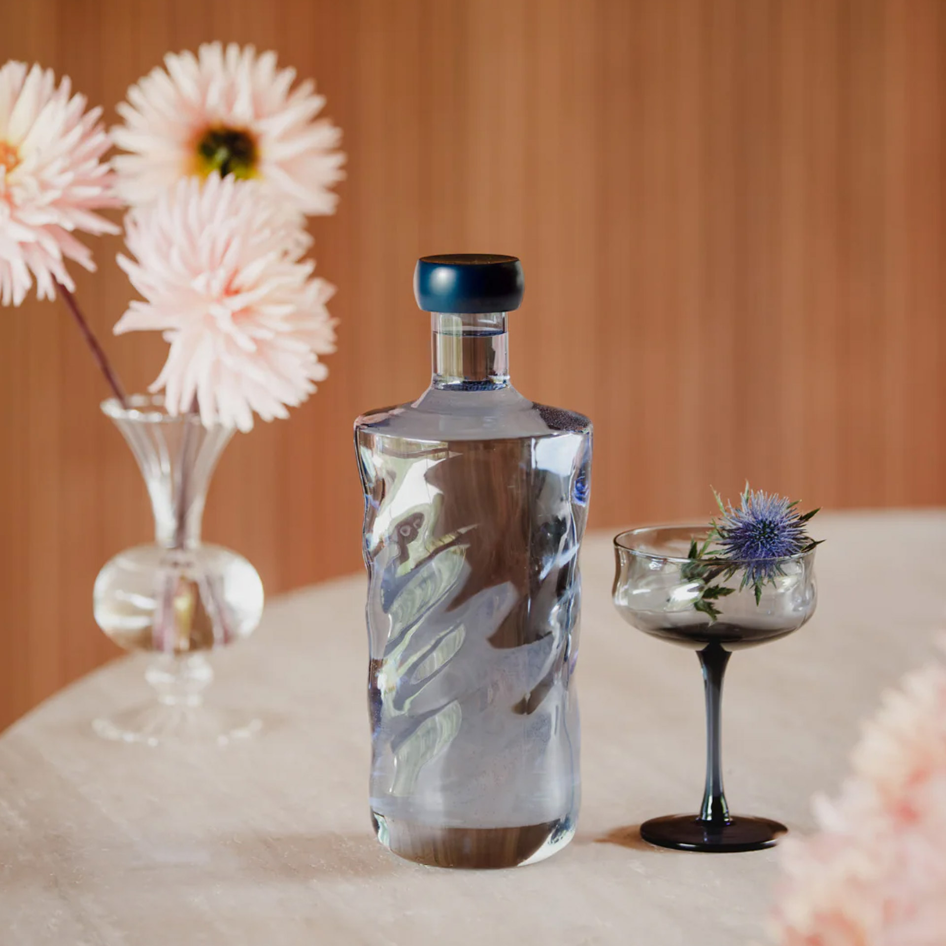 Glass bottle Midnight 1.25 l, Glasflasche, Karaffe, Brennerei-Set, Dekanter, Cocktailglas
