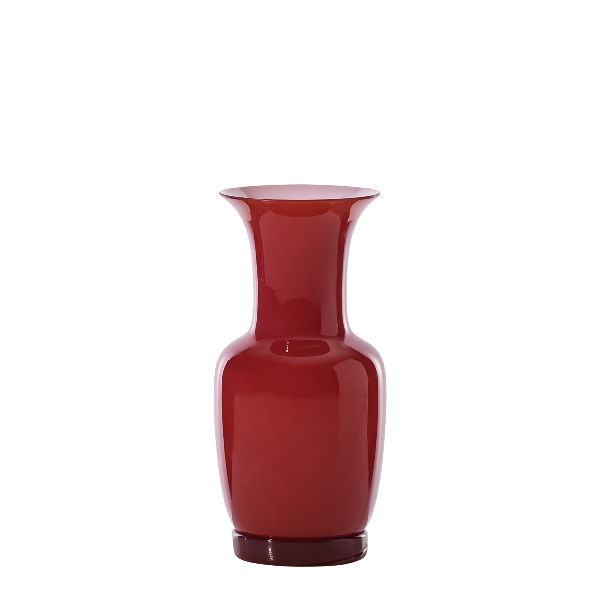 Vase Red 30 cm, Vase, Rot, Glasvase, hochglanz, minimalistisch