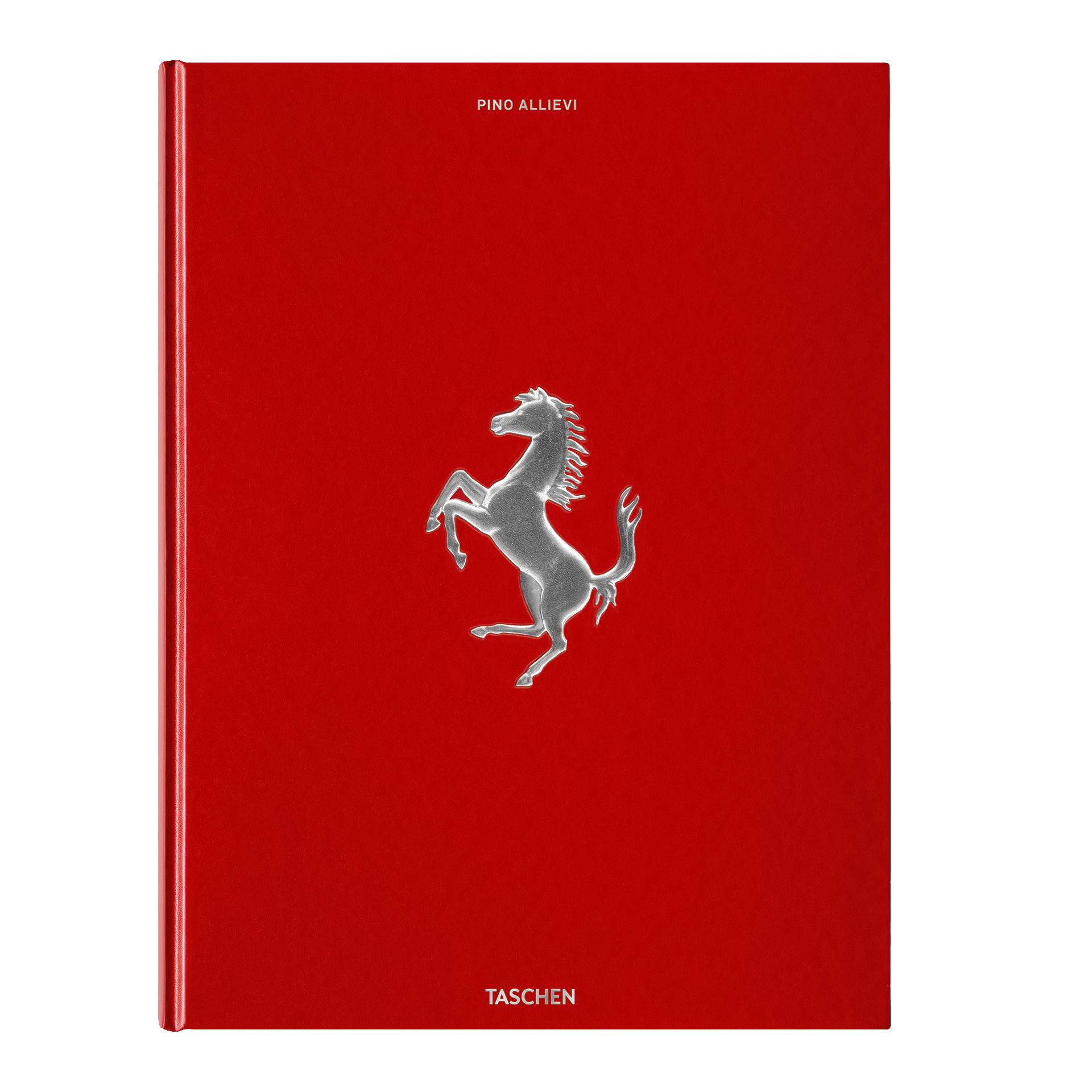 Coffee Table Book Ferrari, Notizbuch, Rot, Pferde-Logo, Silber-Emblem, Piano Allievi Taschen
