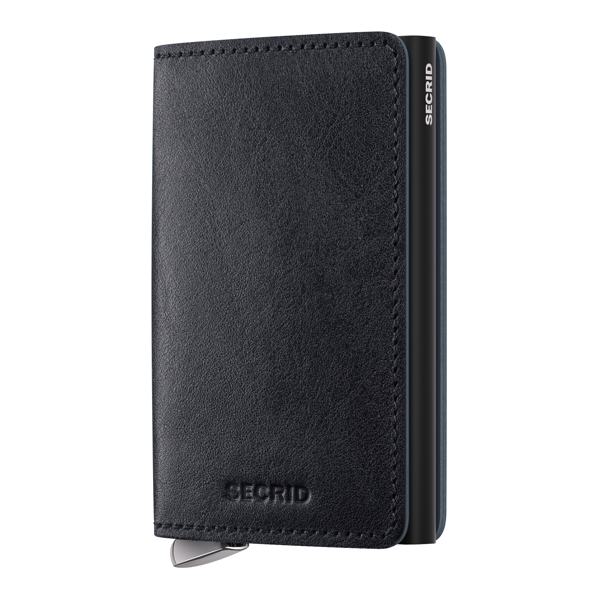 Miniwallet Black, wallet, card holder, Leder, schwarz, Klappverschluss