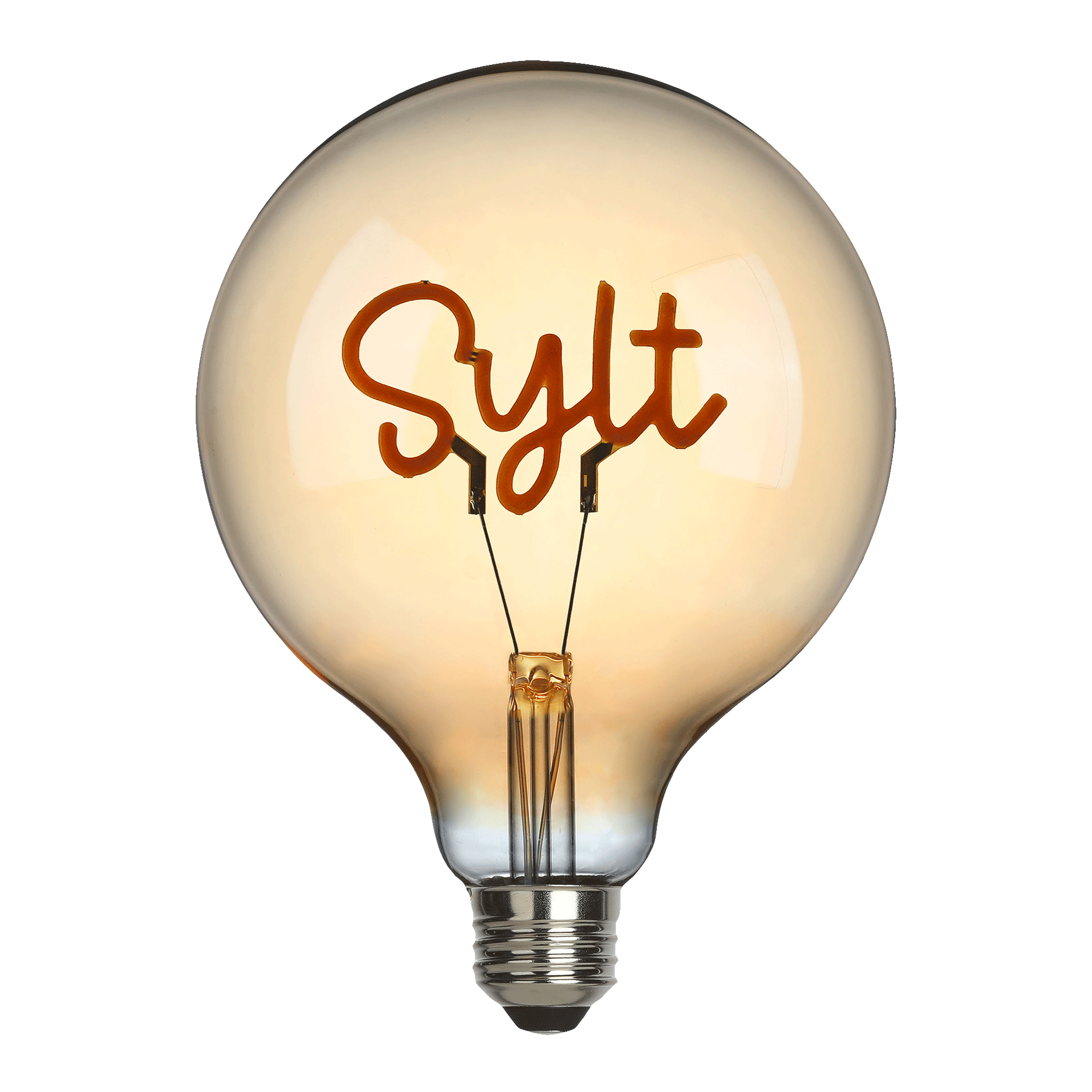 LED decorative bulb Sylt, Glühbirne, Licht, Glühfaden, Glasballon, Symbol Sylt