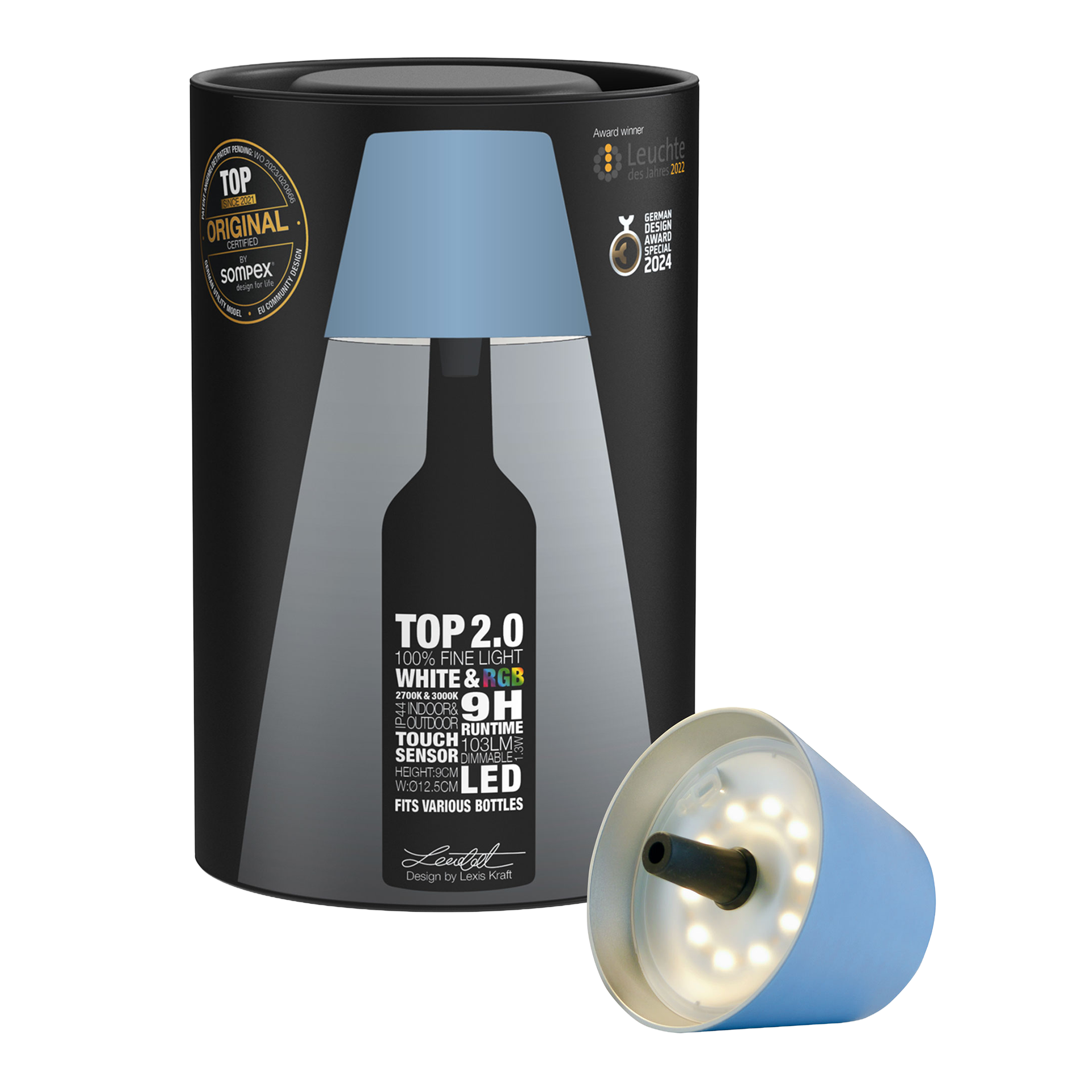 LED Bottle Light Dimmable Blue