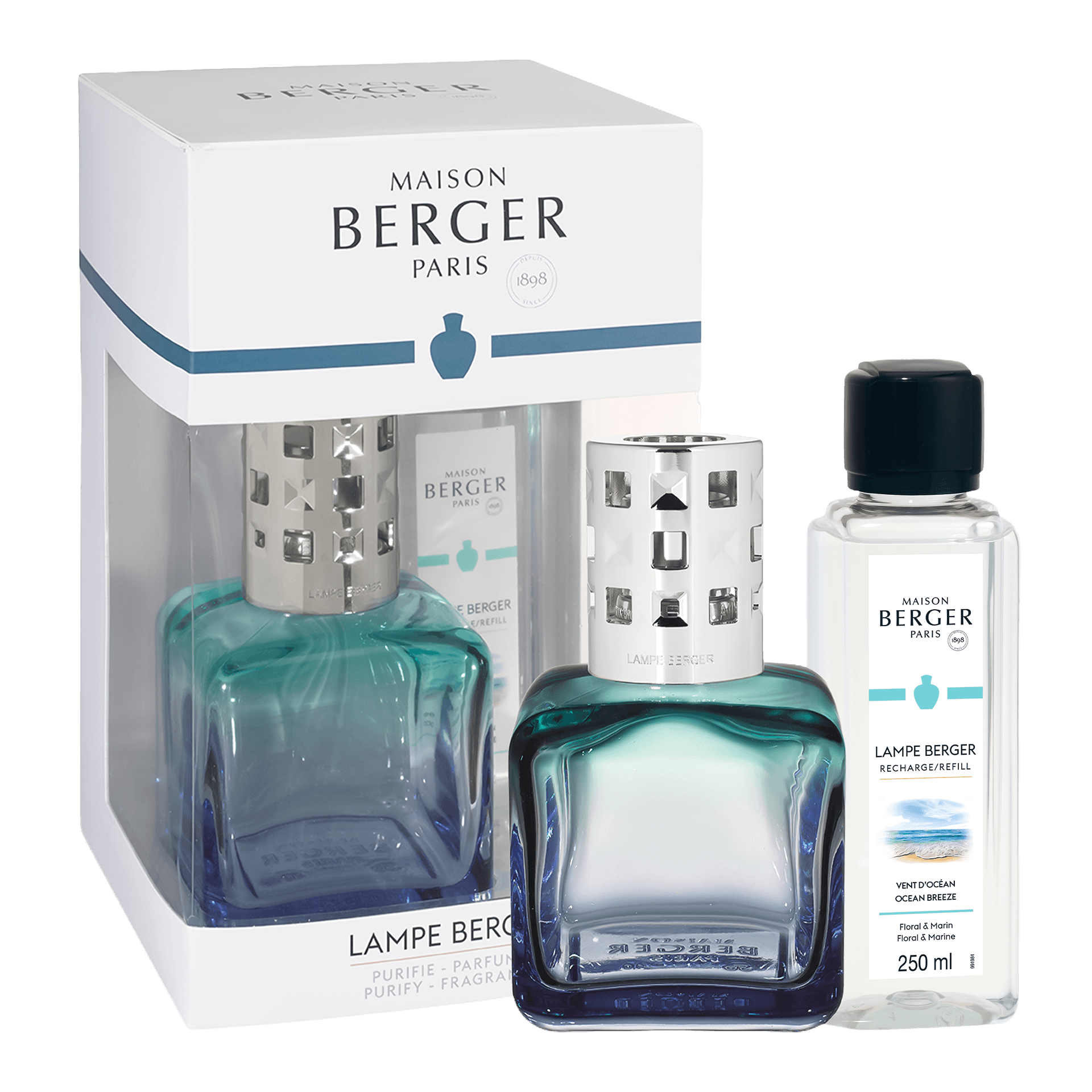 Maison Berger Duftlampe Ice Cube Türkis/Blau
