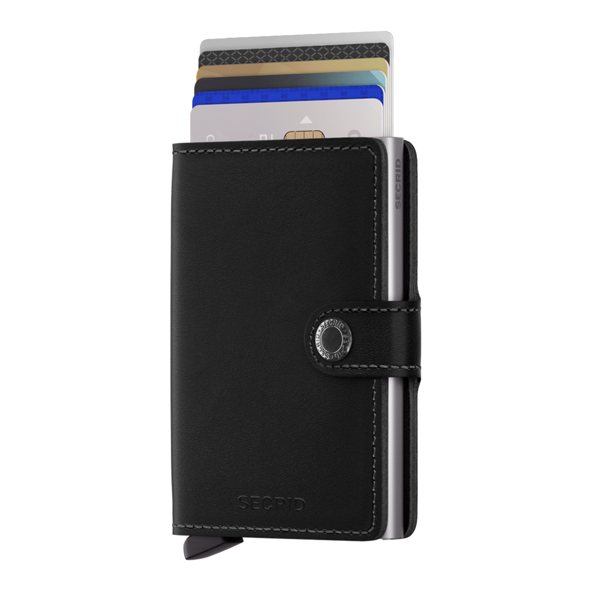 Secrid Miniwallet Original Schwarz, portemonnaie, kartenhalter, kreditkarte, schwarz, naehte
