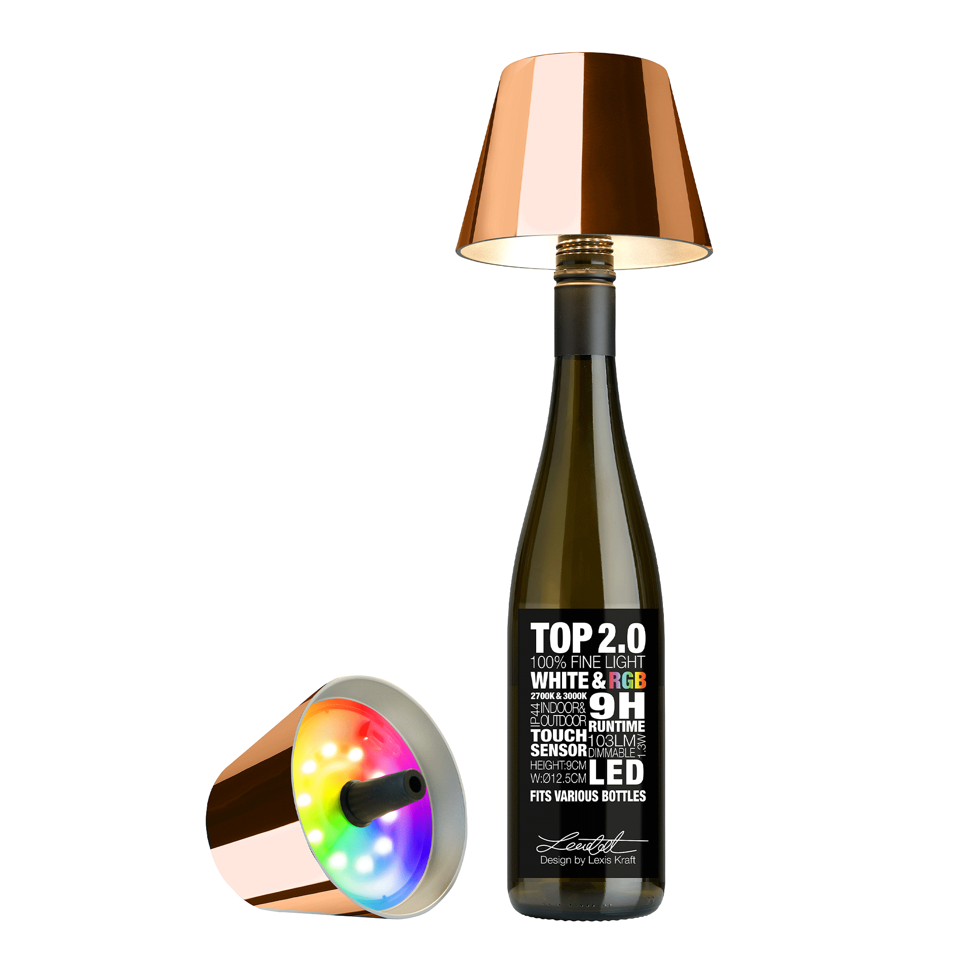 LED Bottle Light Dimmable Copper