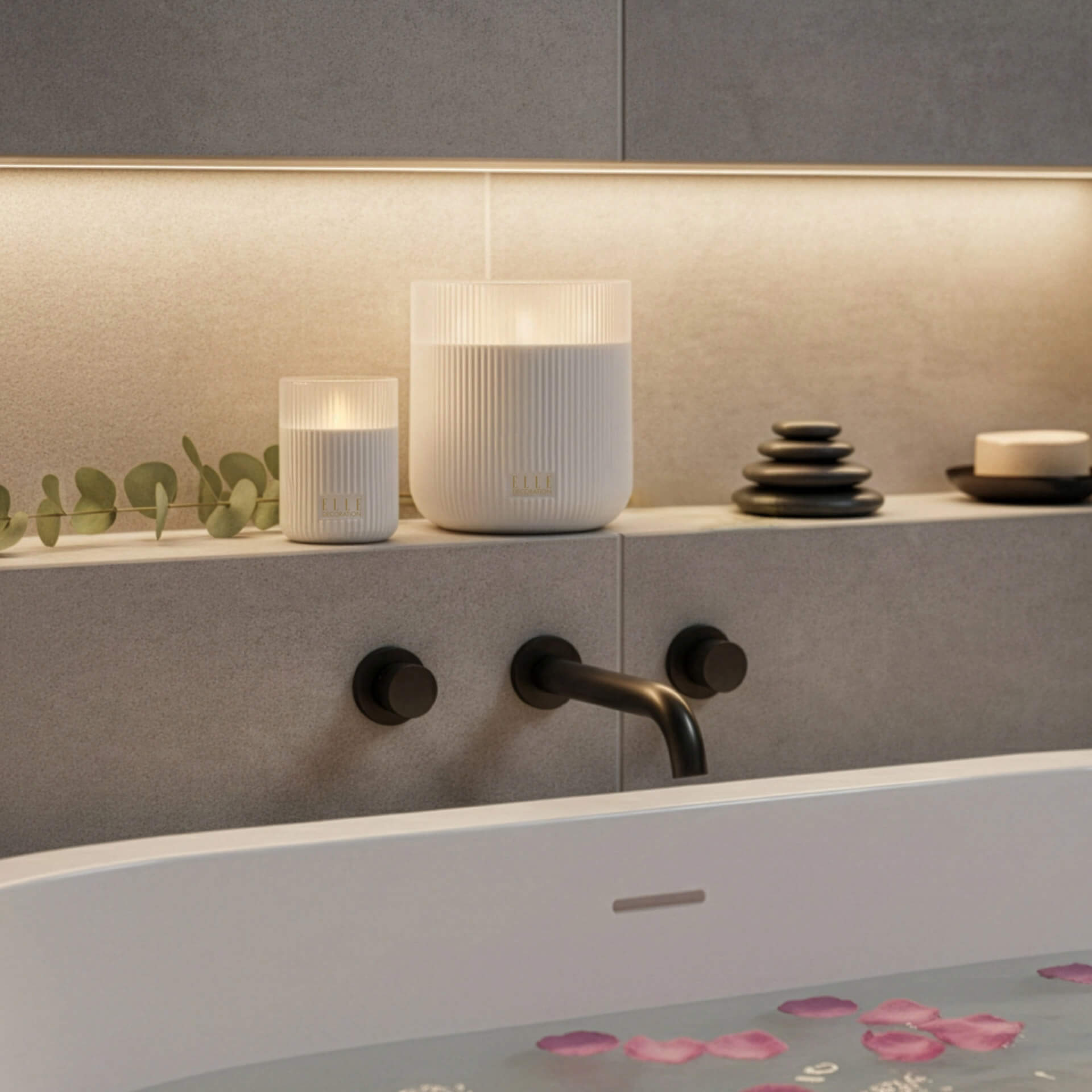 ELLE DECORATION LED Kerze BELLEVILLE 1-flammig weiß