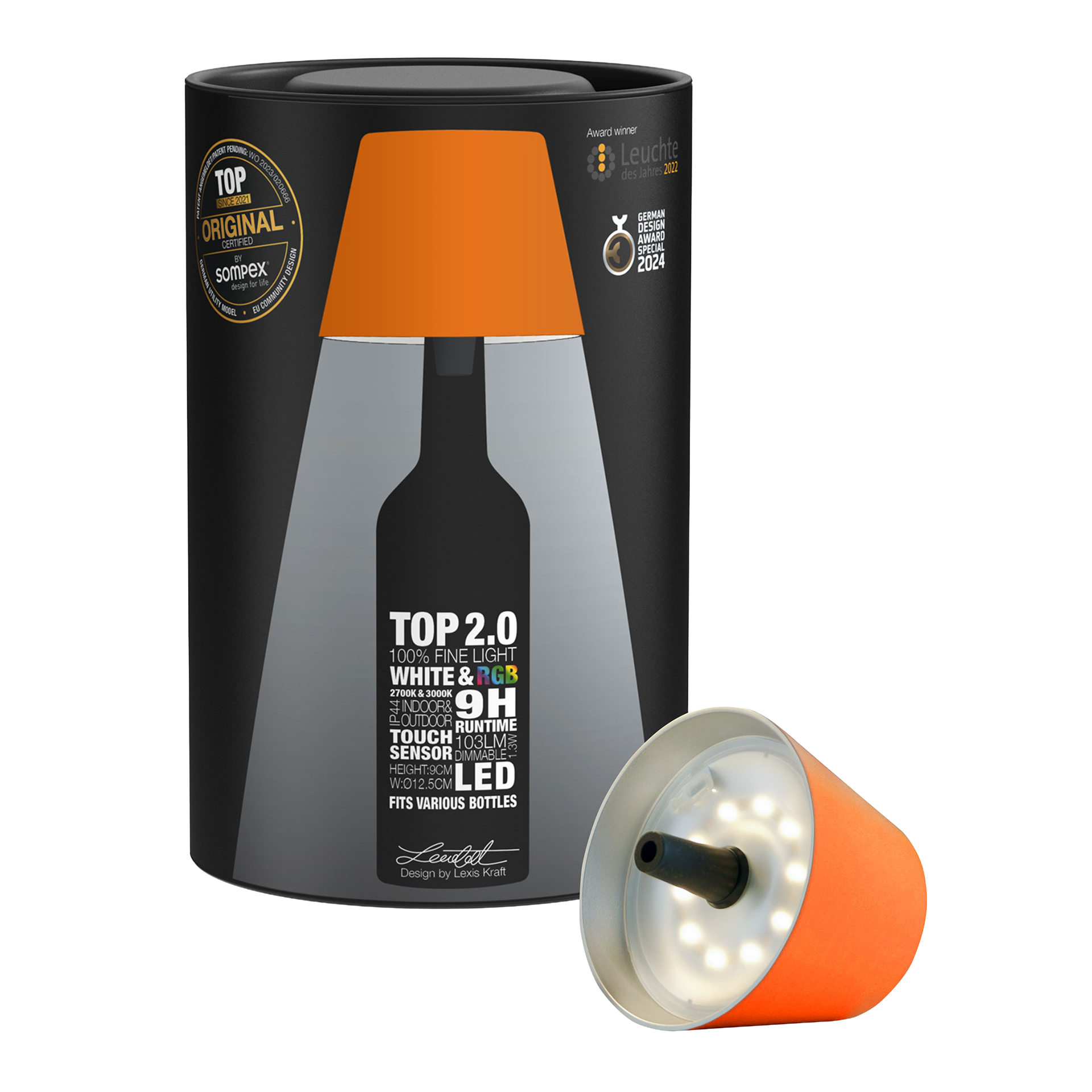 LED Bottle Light Dimmable Orange