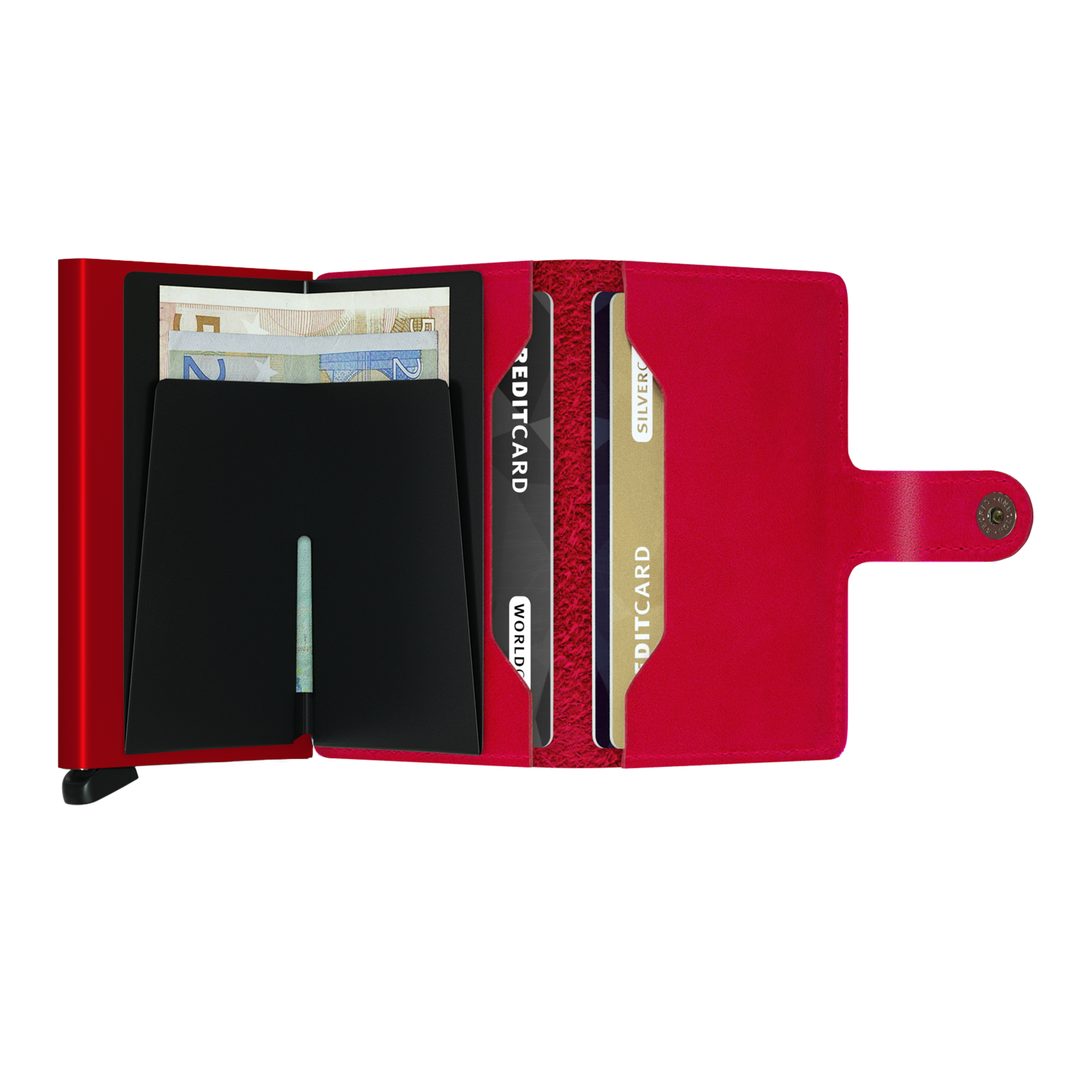 Secrid Miniwallet Original Rot/Rot, wallet, card holder, red, bifold, cash pocket