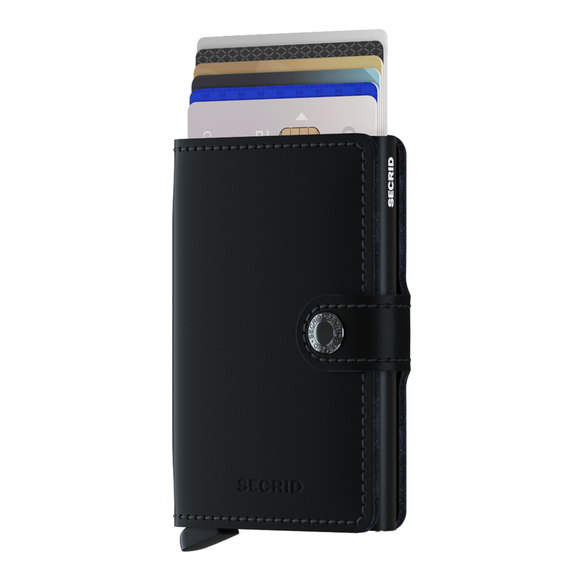 Miniwallet Black, Portemonnaie, Brieftasche, Kartenhalter, Schwarz, Geldbörse