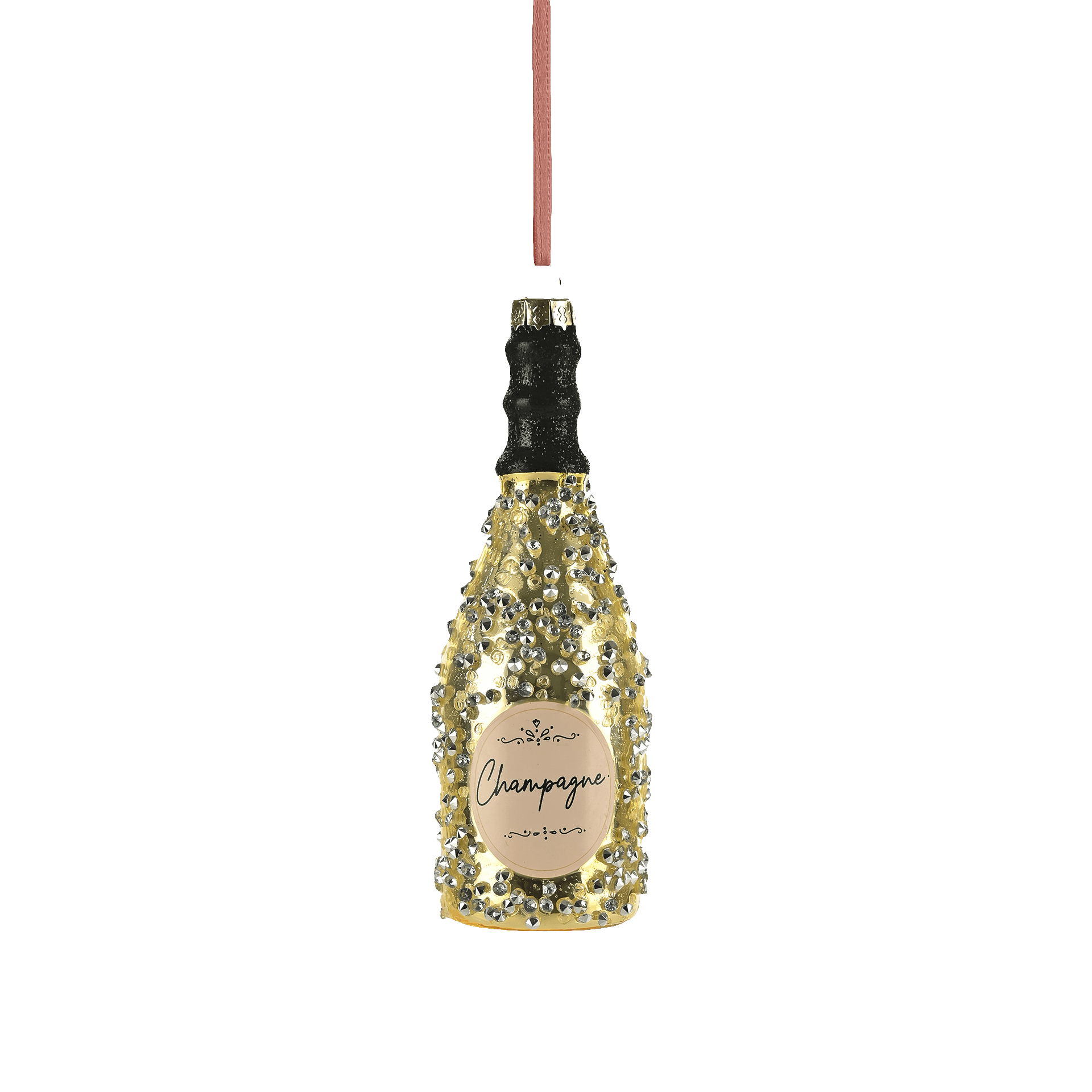 Gift Company Hänger Champagner mit Strassteinen