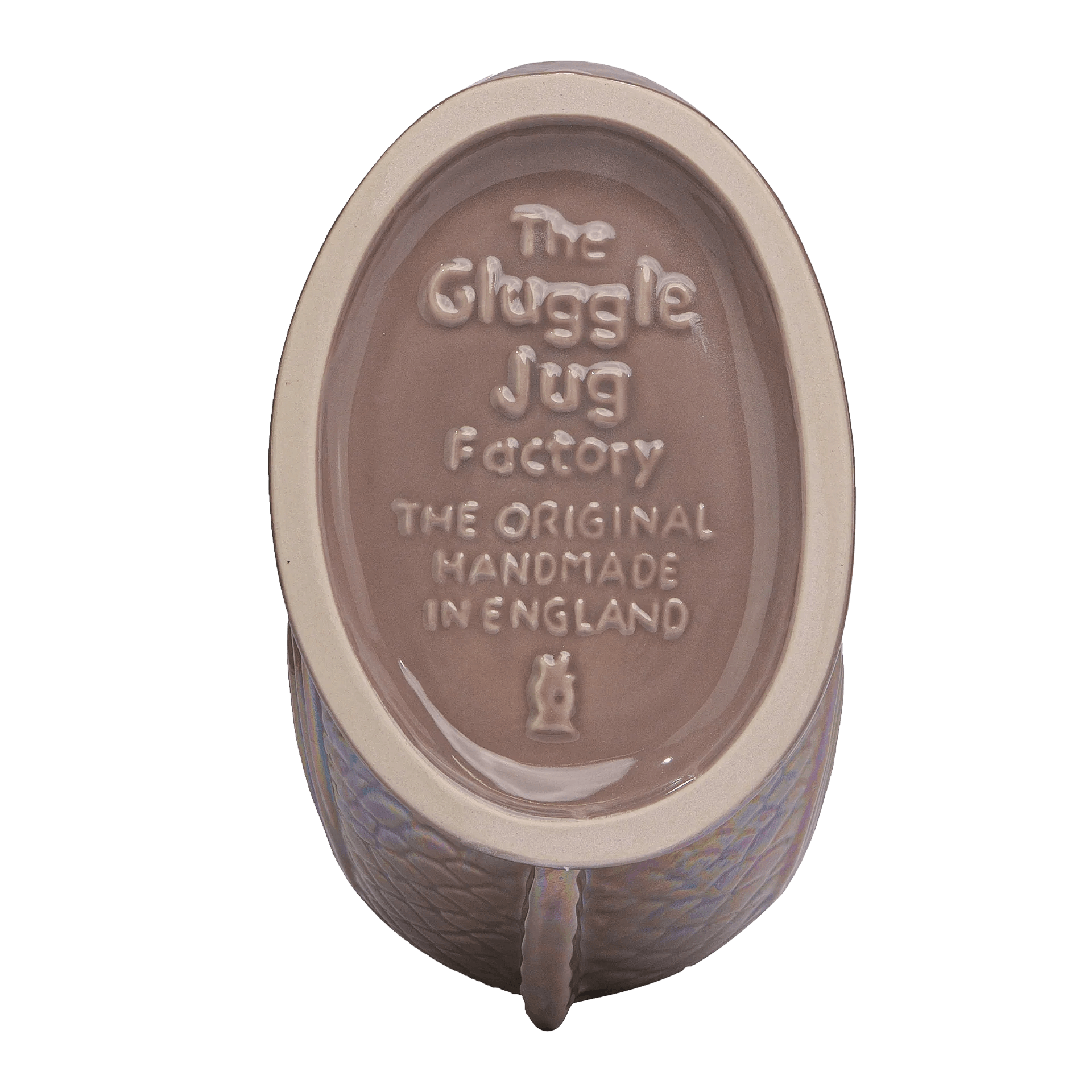 Jug Special Edition mushroom XL 1.20 l, keramikfigur, Gargle Jug Factory, handgefertigt, England, brauner Marmor