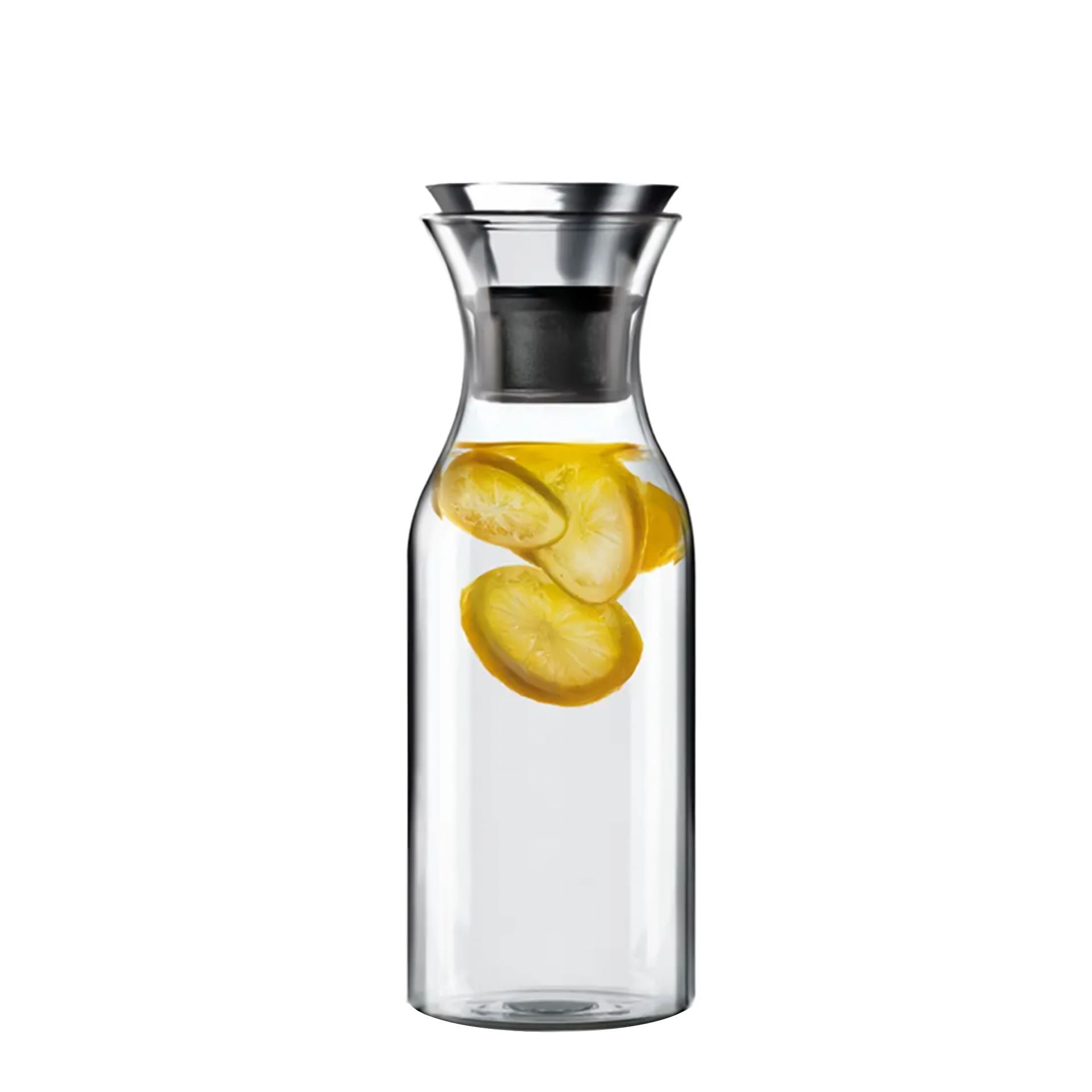 Fridge Carafe1.00 l, Wasserkaraffe, Glas, Zitronenscheiben, Karaffe mit Deckel, Karaffe transparent
