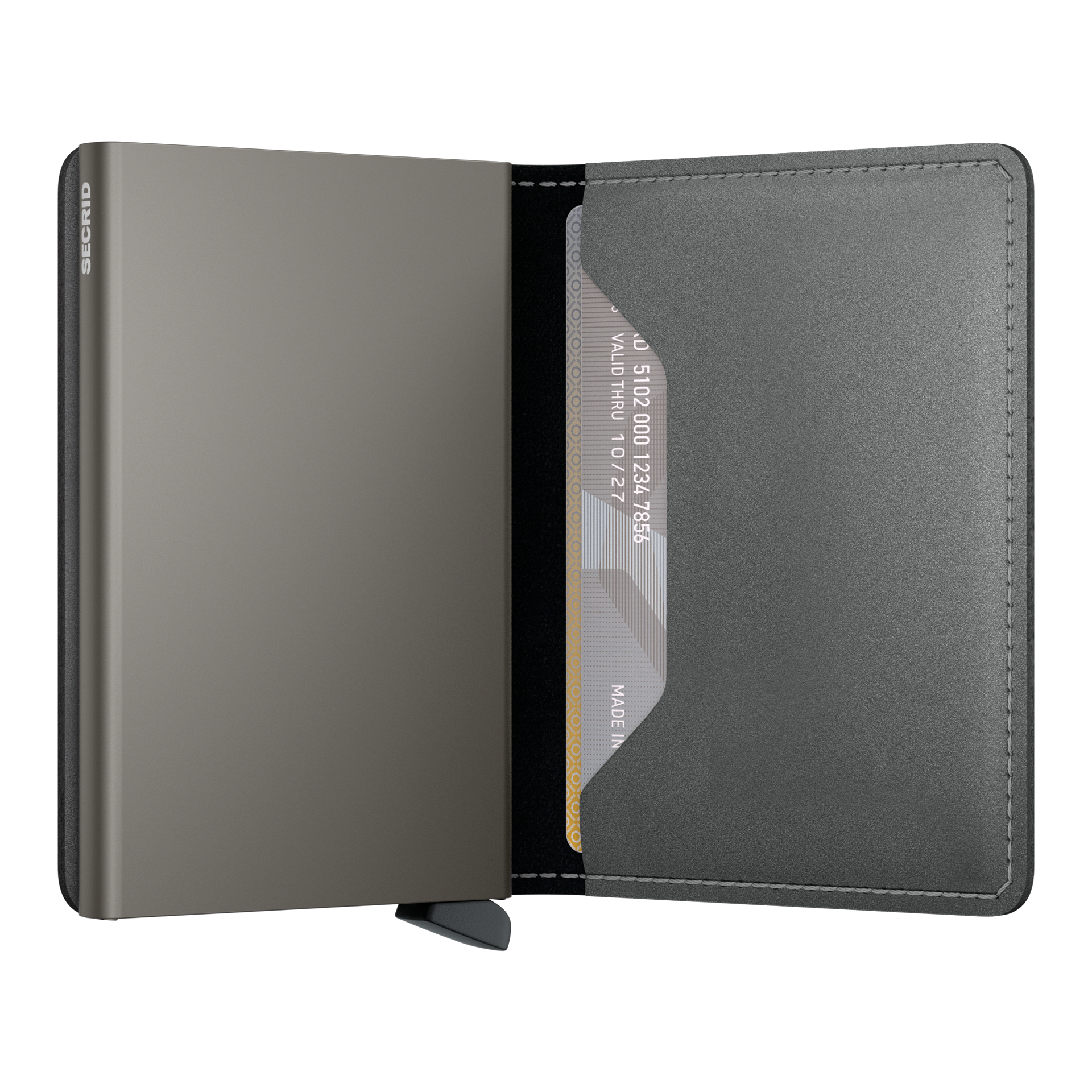 Slimwallet Steel, portemonnaie, kartenhalter, RFID, kartenslot, hergestellt in