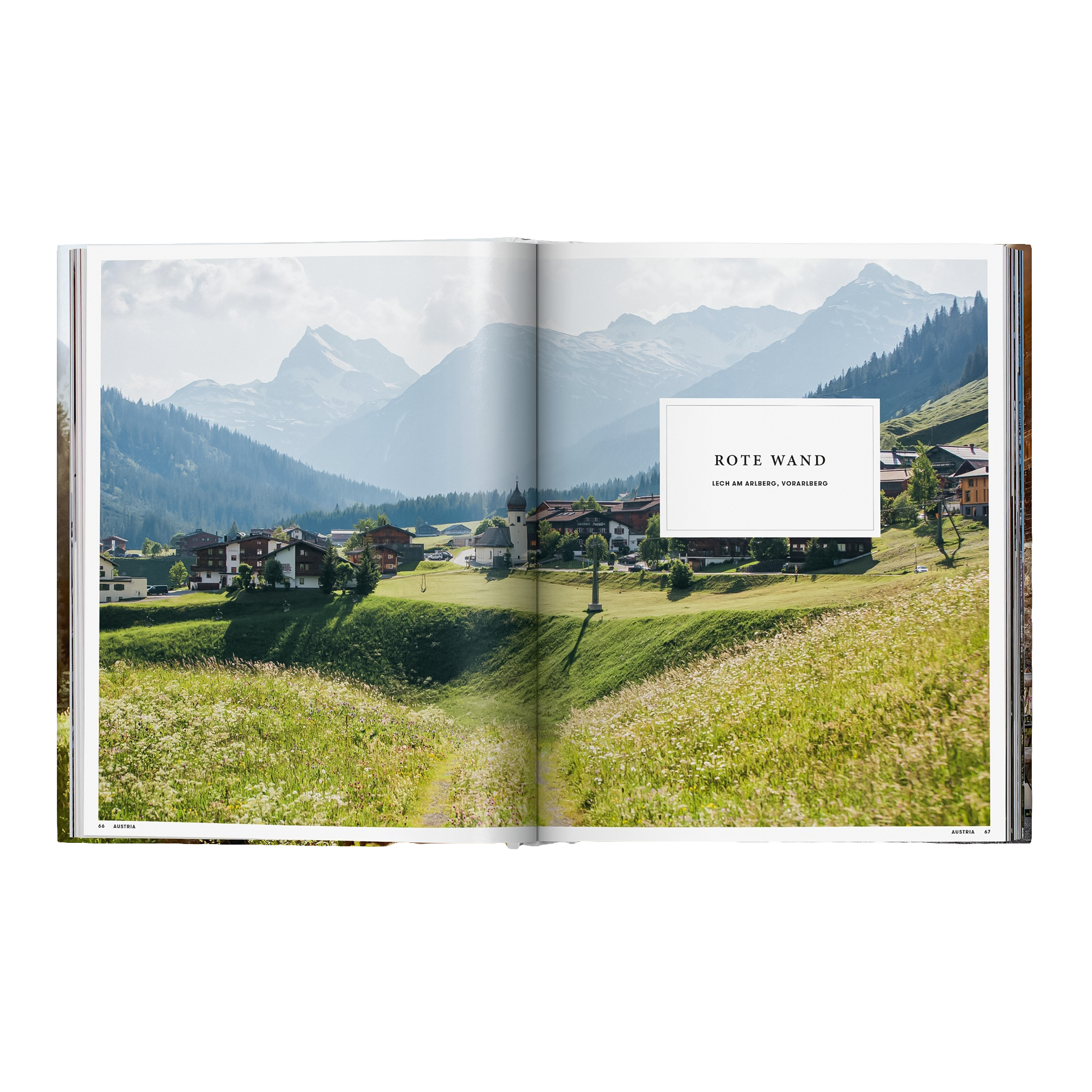 Coffee Table Book Great Escapes Alps, Landschaft, Alpen, Dorf, Felder, Weg