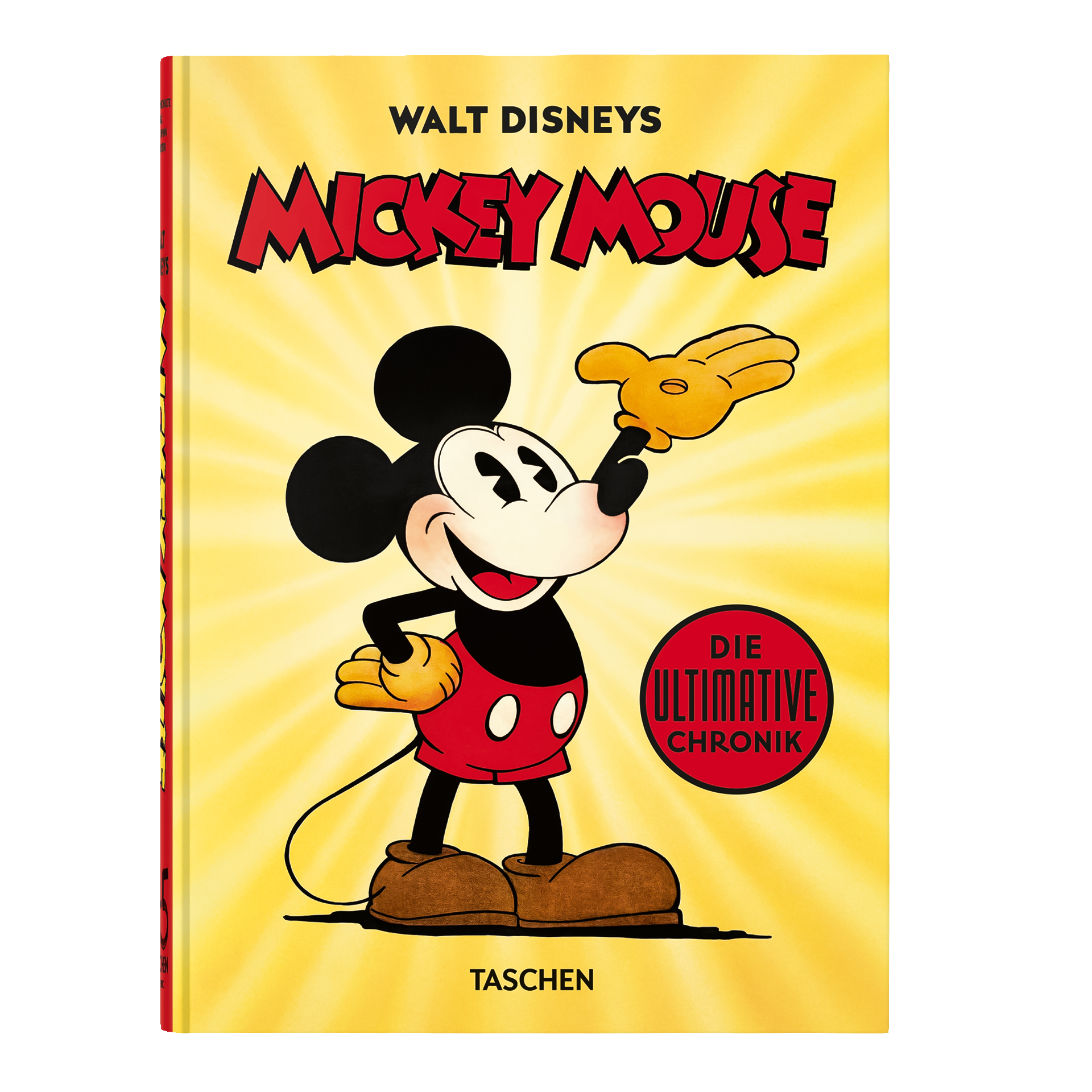 Coffee Table Book Walt Disneys Mickey Mouse. The Ultimative Chronicle, Mickey Maus Buch, Kinderbuch, Comic Buch, Gelbcover, Disney Stil