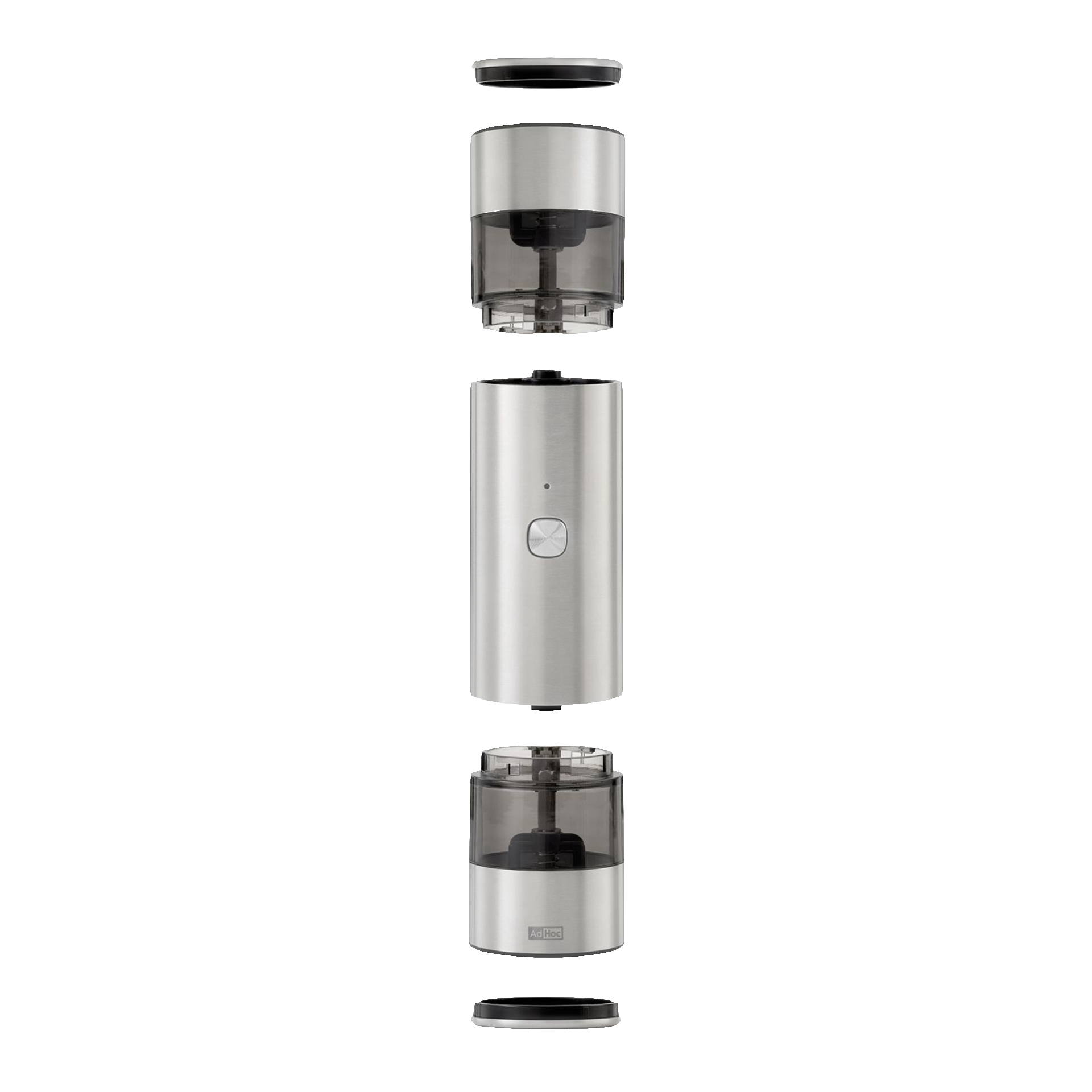 Electric Salt- &Pepper- Doublemill Light Grey, Küchengerät, Kaffeemahlwerk, Edelstahl, Grobreibe, abnehmbare Teile
