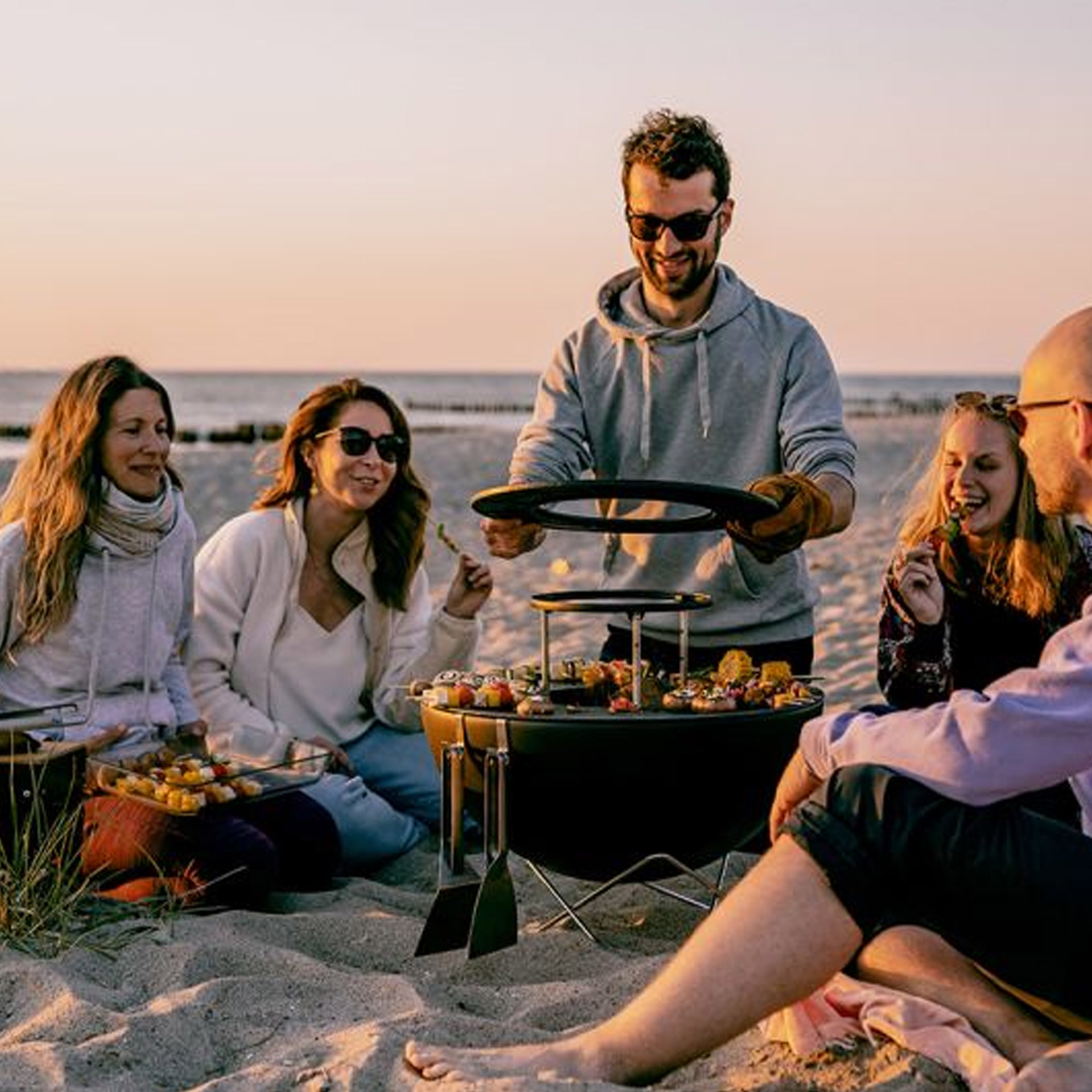 Warming ring 57, Grill, Outdoor, Strand, Essen, Gruppe