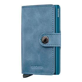 Secrid, Vintage, Wallet, Hülle, Blau, Kartenetui, Brieftasche, Schnallenverschluss