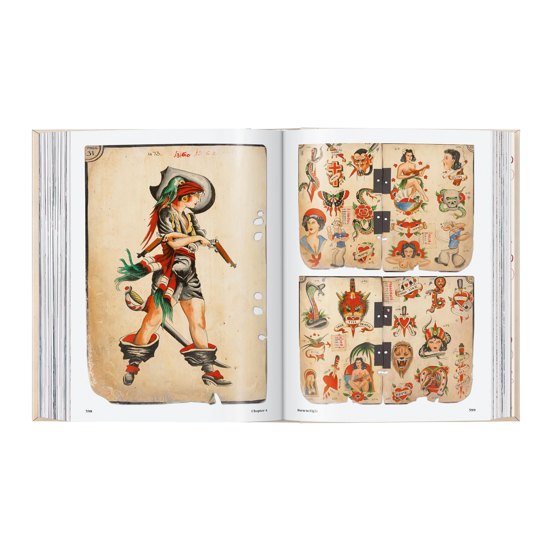 Coffee Table Book TATTOO. Henk Schiffmacher’s Private Collection, grafik, tarot, karten, spielkarten, tätowierung-ähnlich