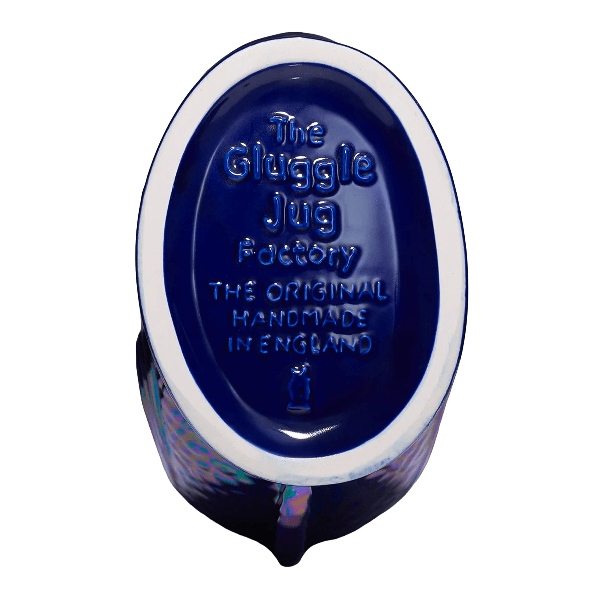 Gluckigluck, Lustre Collection, Jug Special Edition cobalt blue XL 1.20 l, Glugle Jus, handgefertigt, graviert, blauer Keramik, The Glugle Jug Factory