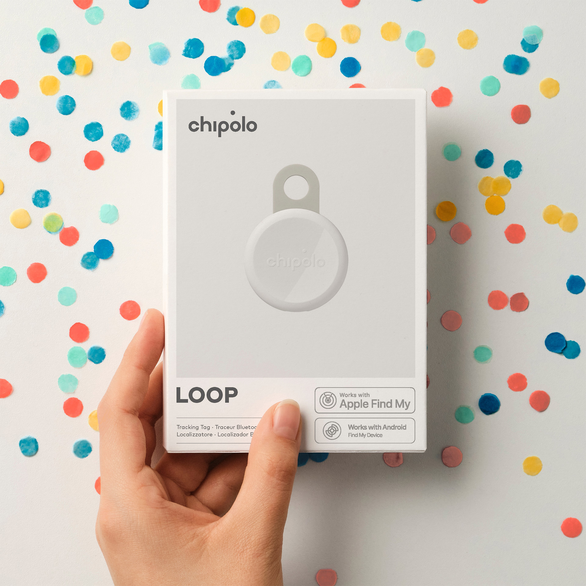 Bluetooth-Tracker Key Chalk, Bluetooth, Tracker, Loop, Tag, White box