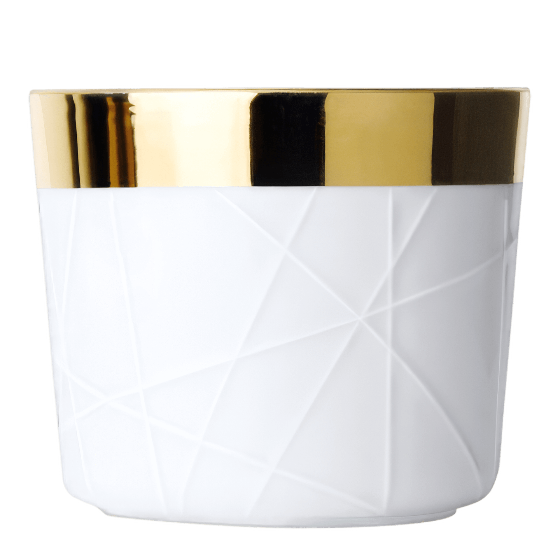 SIEGER by FÜRSTENBERG Champagnerbecher Stabrelief Weiß SIP OF GOLD, Behälter, Tassse, Weiß, geometrisches Muster, goldener Rand