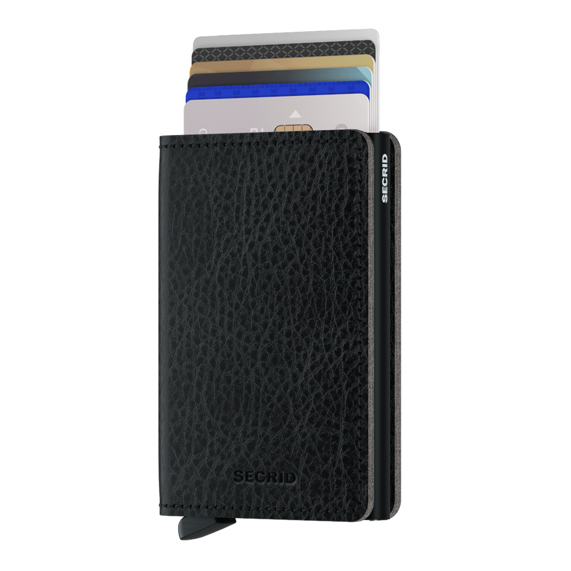 Secrid Slimwallet Veg Schwarz/Schwarz, wallet, cardholder, leder, schwarz, mehrfachkarten