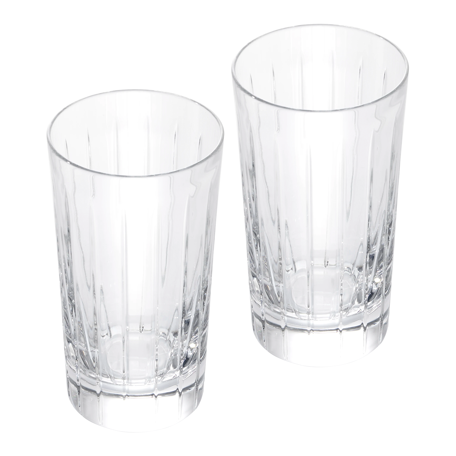 Whisky glass set of 2, Glas, Wasserglas, Kristallglas, Transparente Glas, Rillen-Glas