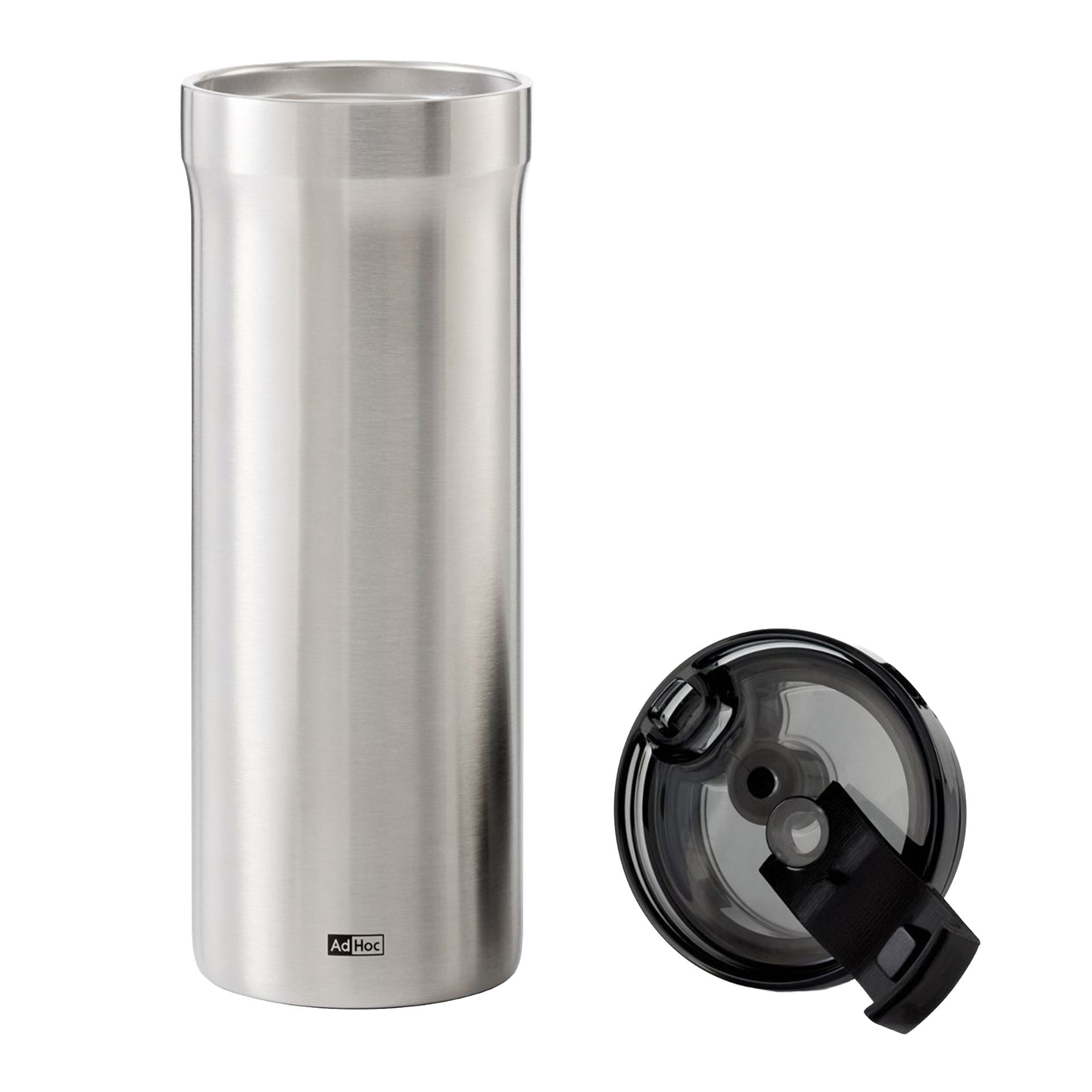 To-Go Mug Light Grey, Thermo-Flasche, Edelstahl, Reisebecher, Isolierte Flasche, Metallbecher