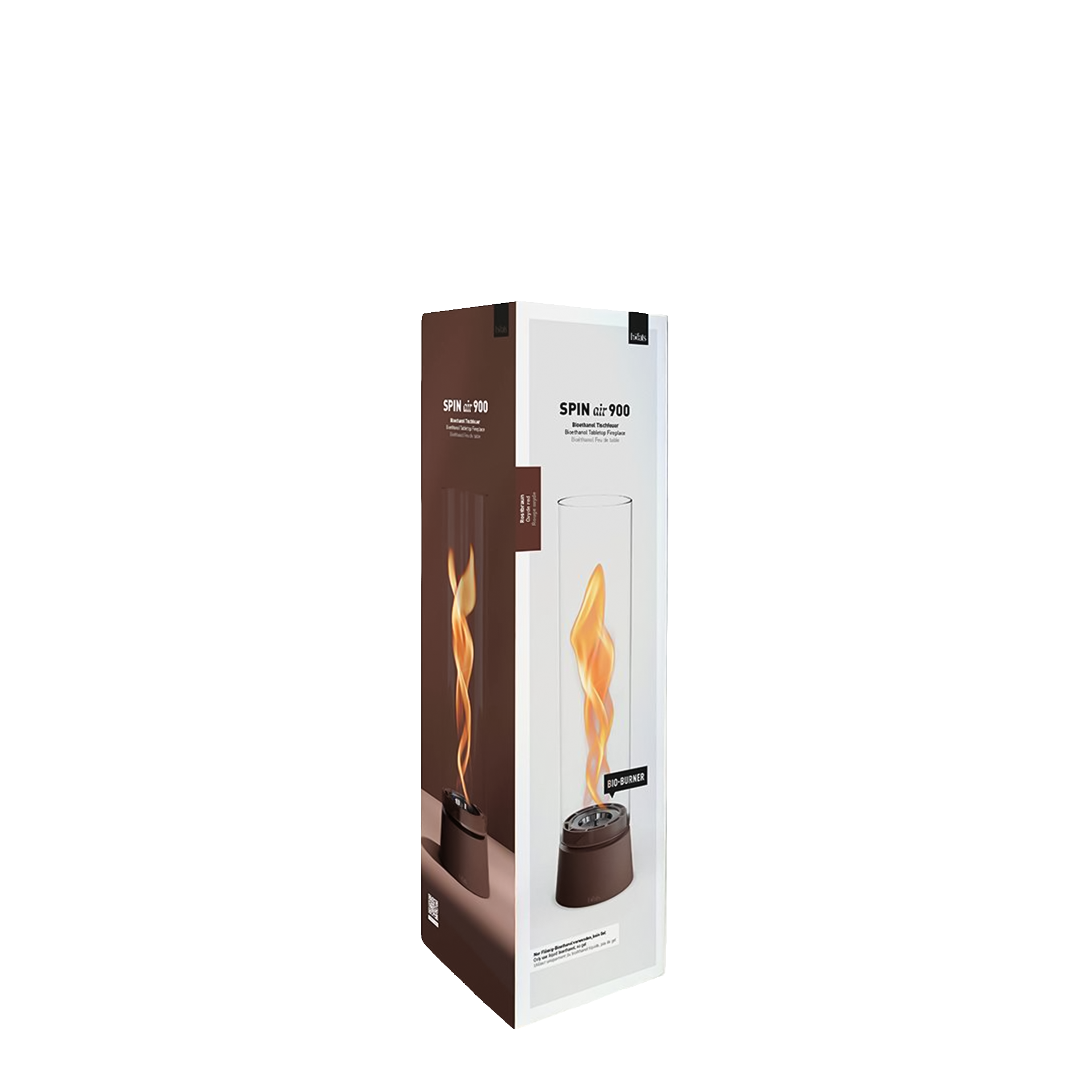 Tabletop Fireplace 900 Rust-brown, Gasfeuer, Feuerstelle, Tischfeuer, Flammenbild, Anzündsystem