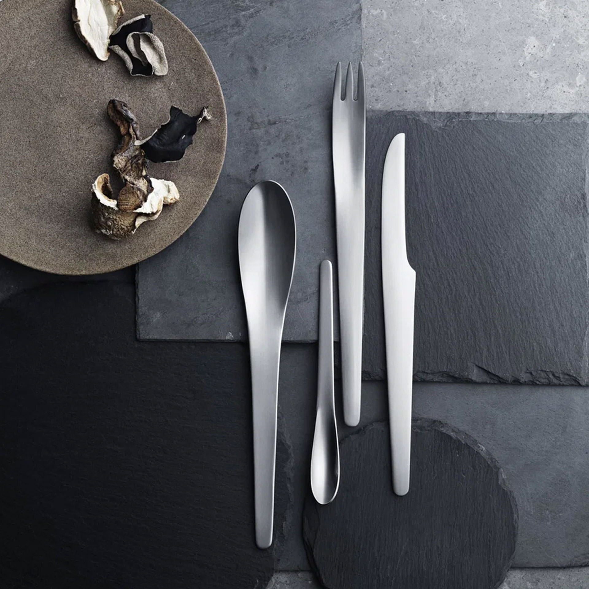 Cutlery set 24-piece stainless steel, Besteck, Messer, Gabel, Löffel, Stahl