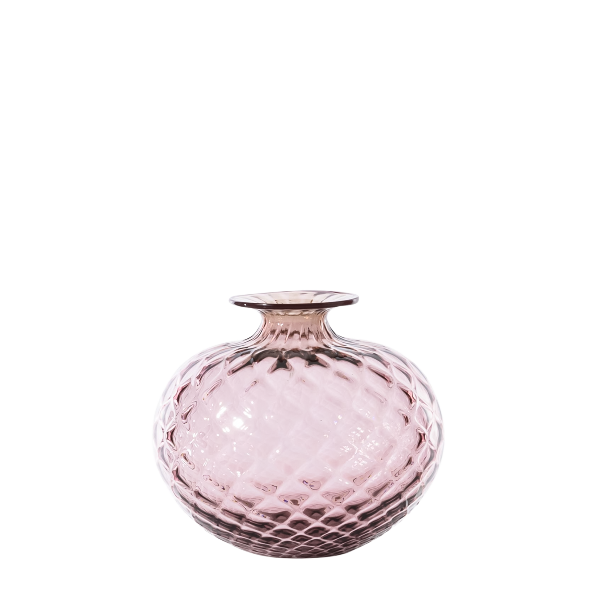 Vase Amethyst 12.5 cm, Vase, Glass Vase, Rosa Vase, Dimpled Pattern, Blumenvasen