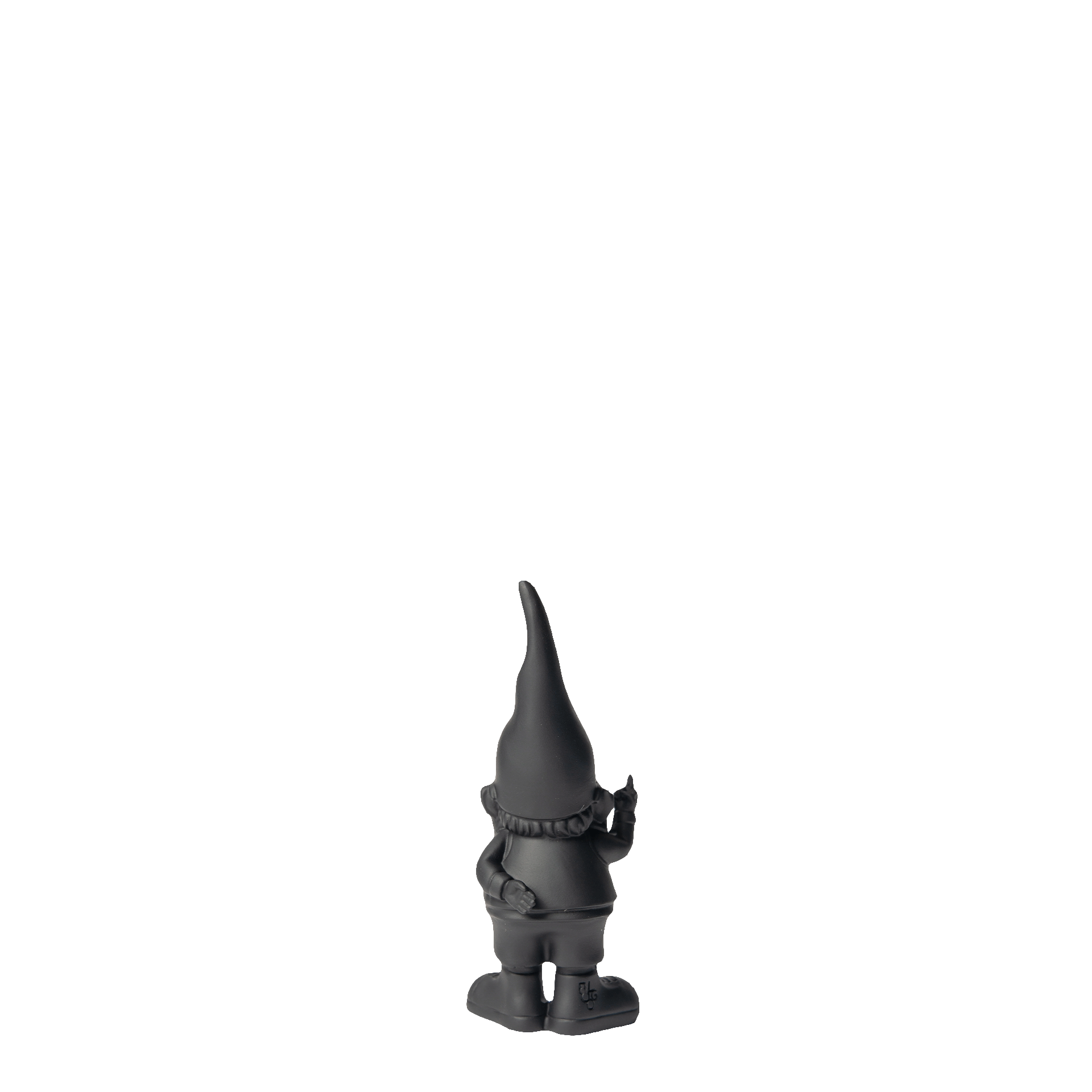 Gnome Bernado black 12 cm, Gnom, Figur, Gartenfigur, Dekofigur, Schwarz